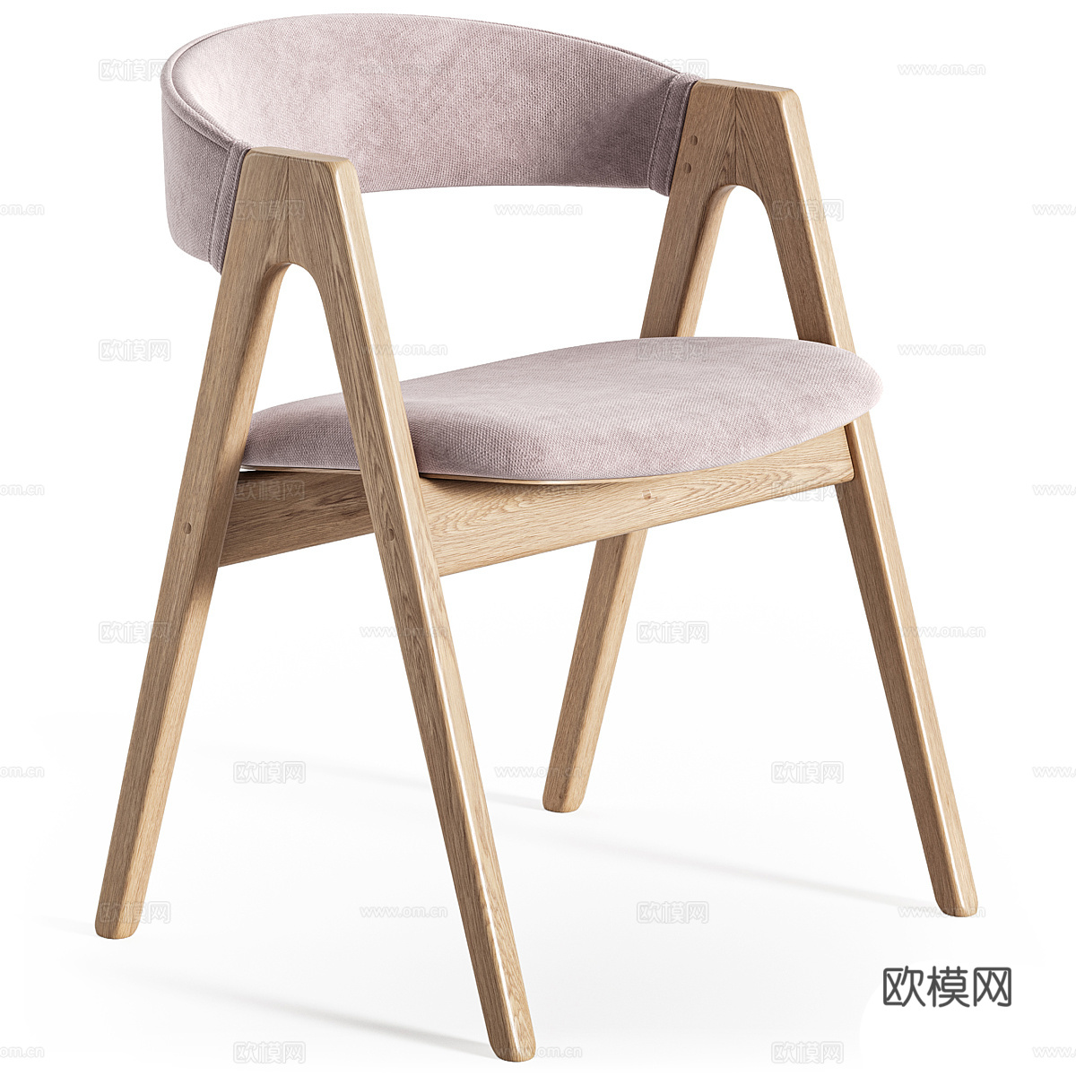 新中式布椅餐椅3d模型