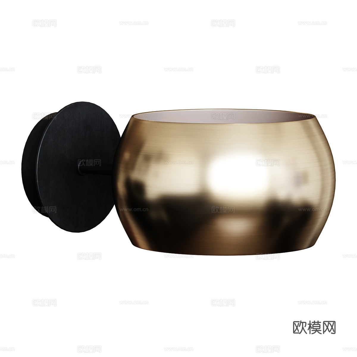 现代轻奢极简金属壁灯3d模型