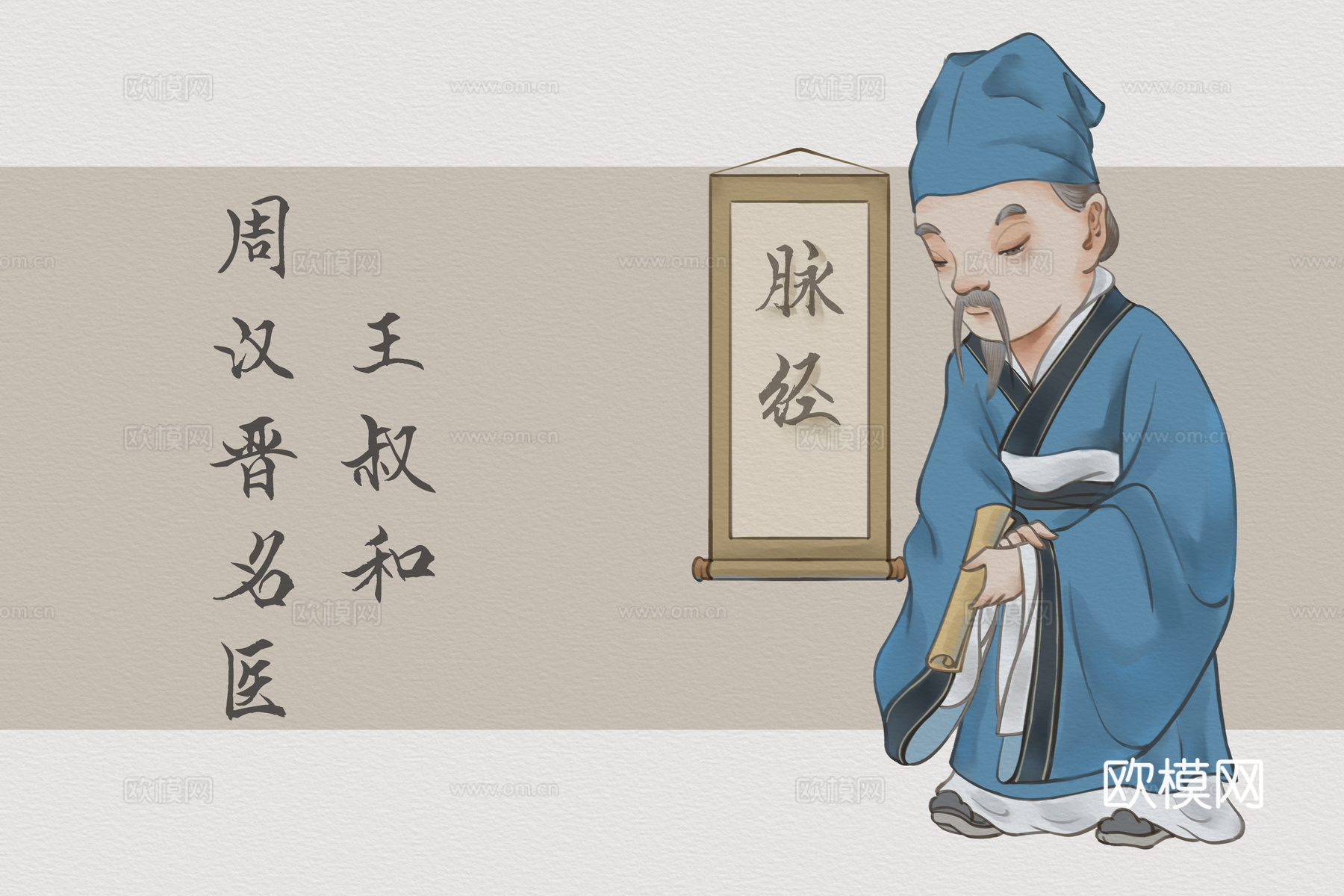 中医人物卡通版