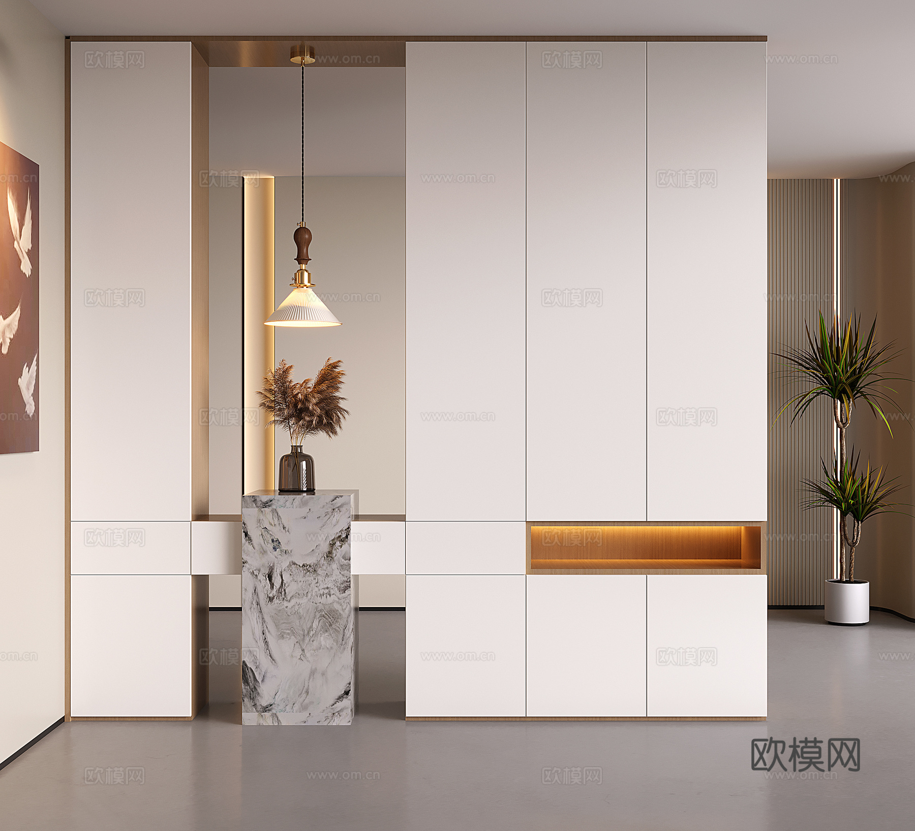 现代玄关鞋柜 隔断鞋柜 装饰鞋柜 功能性玄关 入户玄关su模型