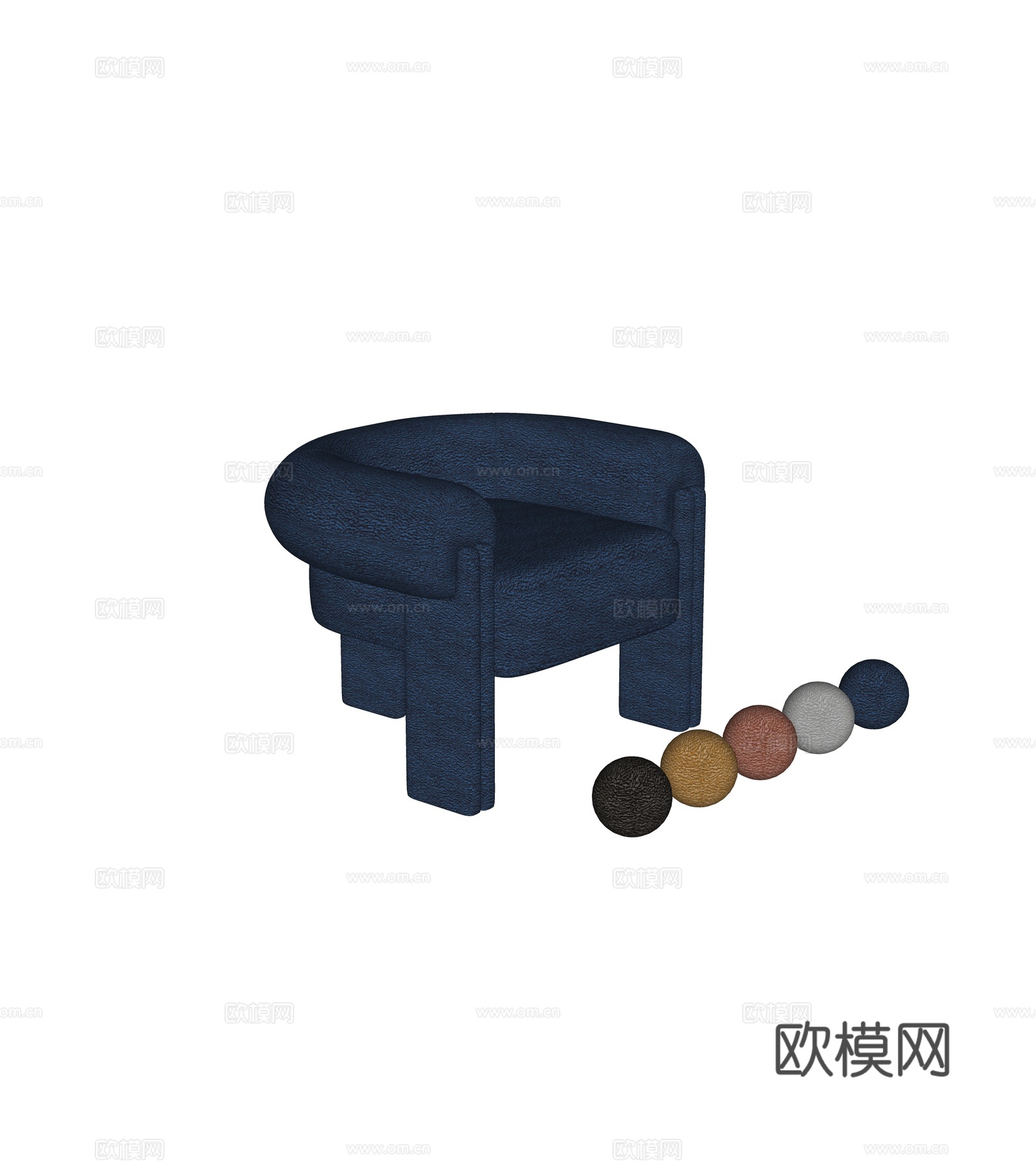 现代休闲椅su模型