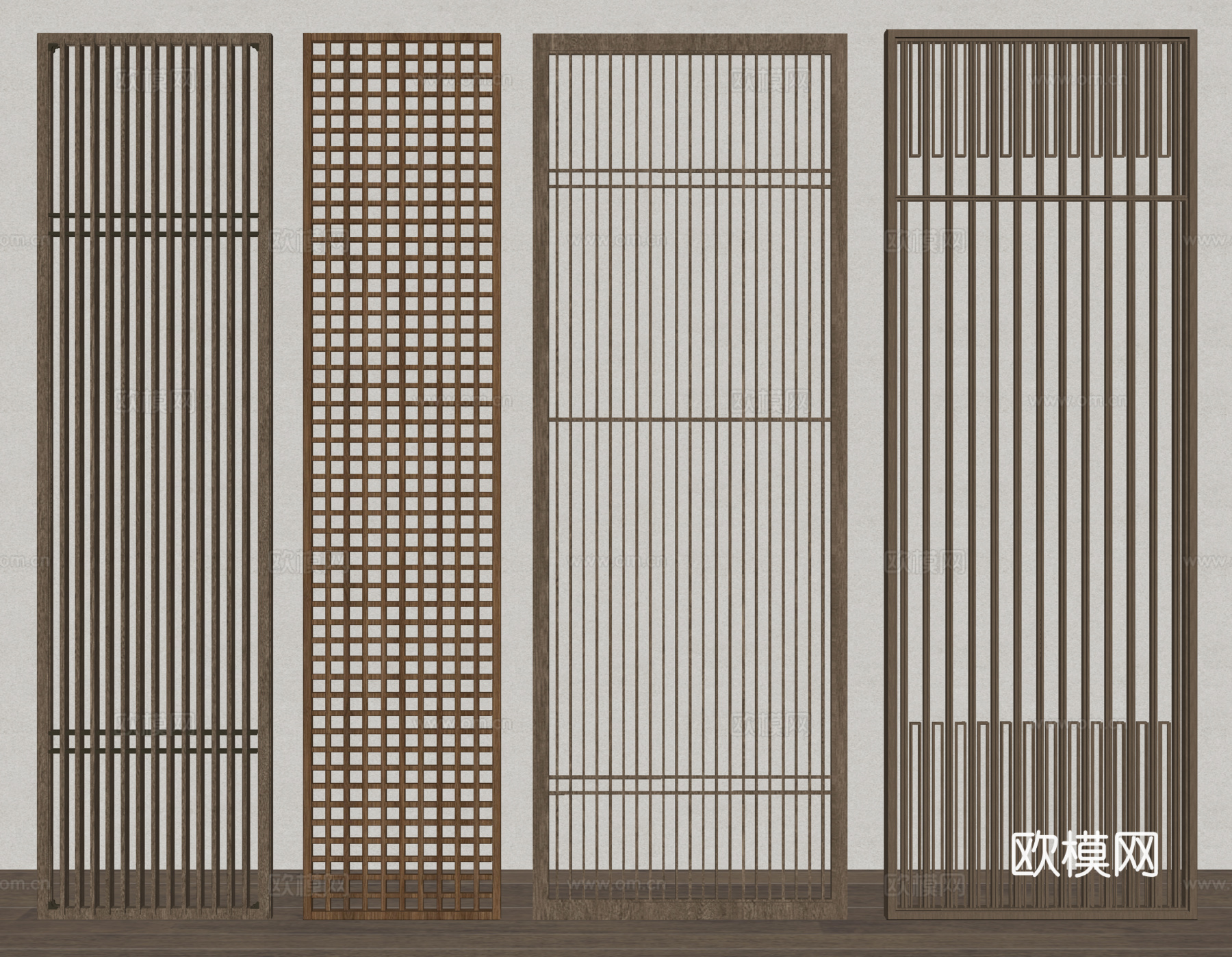 隔断 屏风su模型