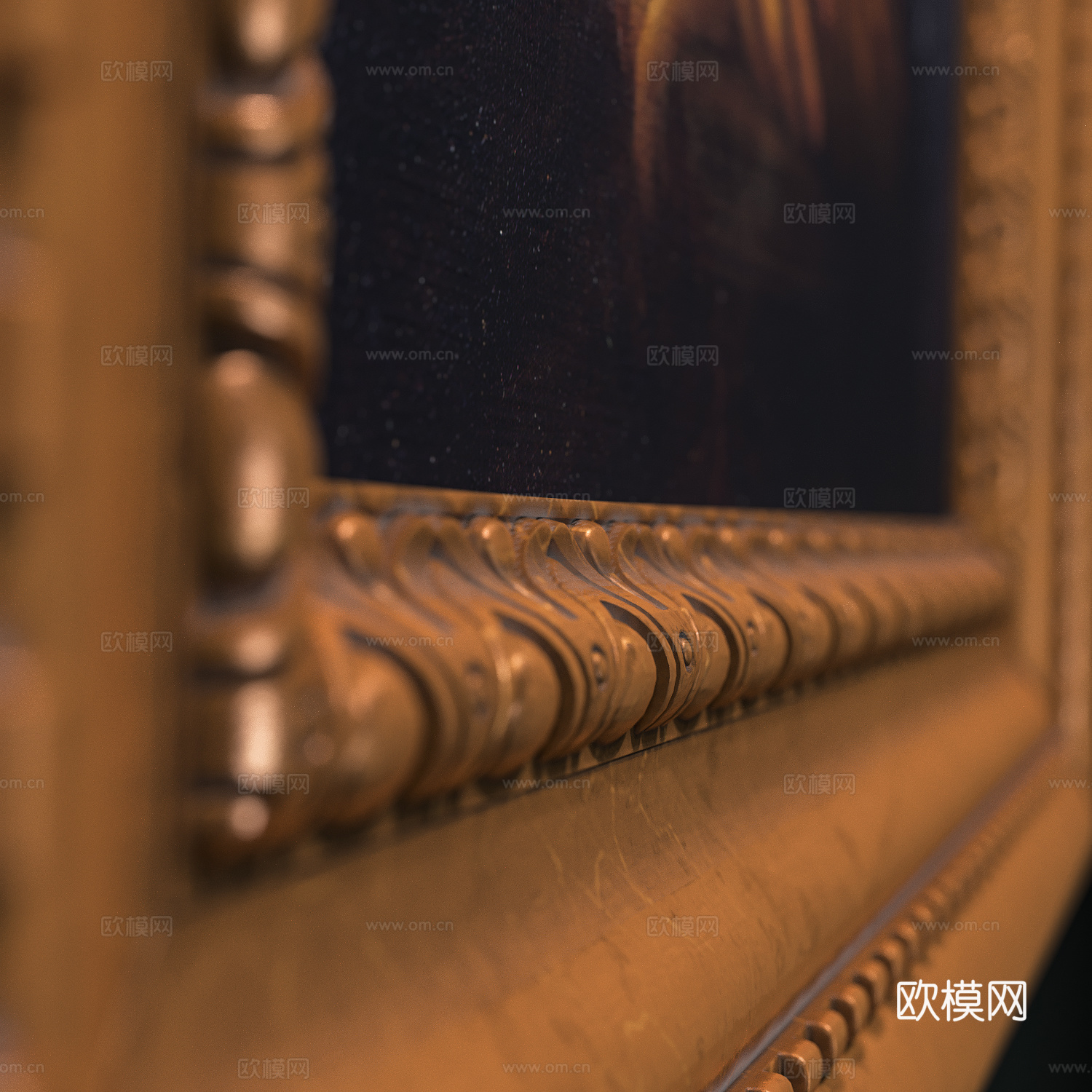 欧式古典蒙娜丽莎装饰挂画3d模型