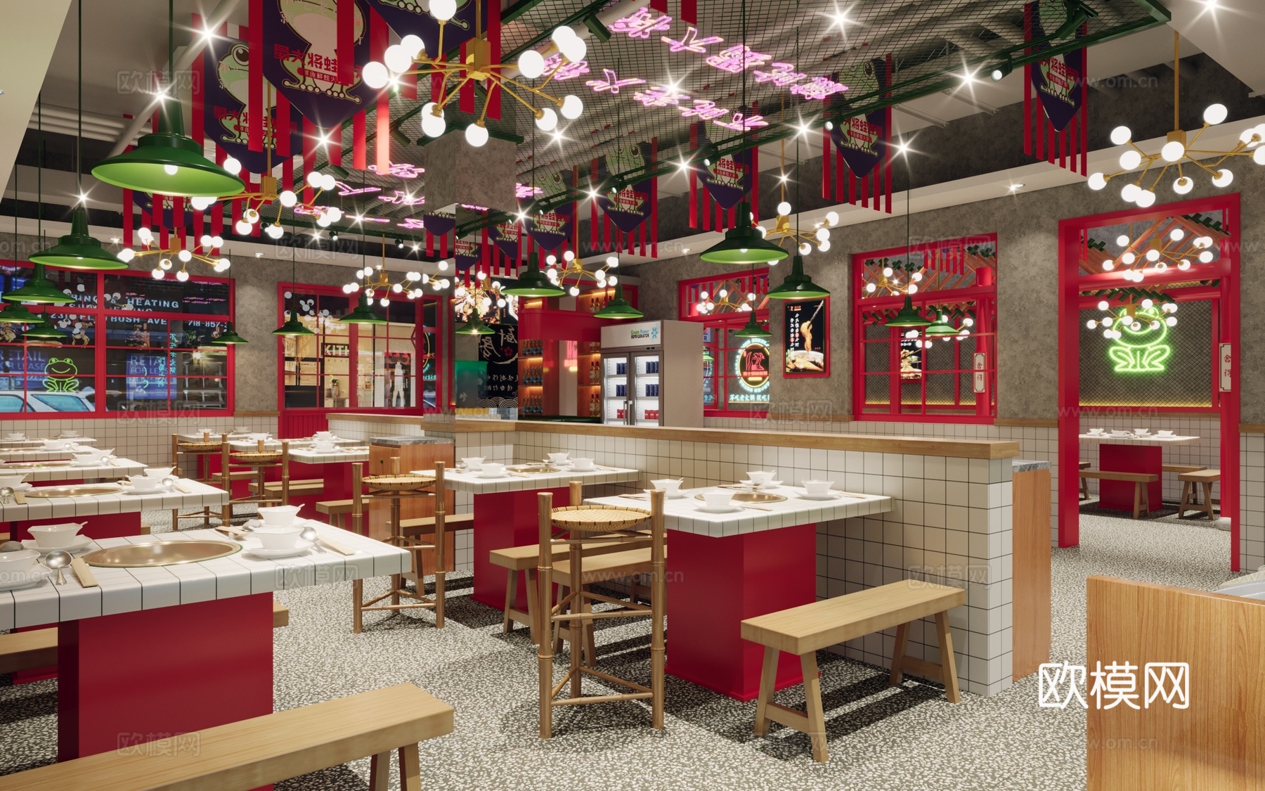 火锅店 餐饮店3d模型
