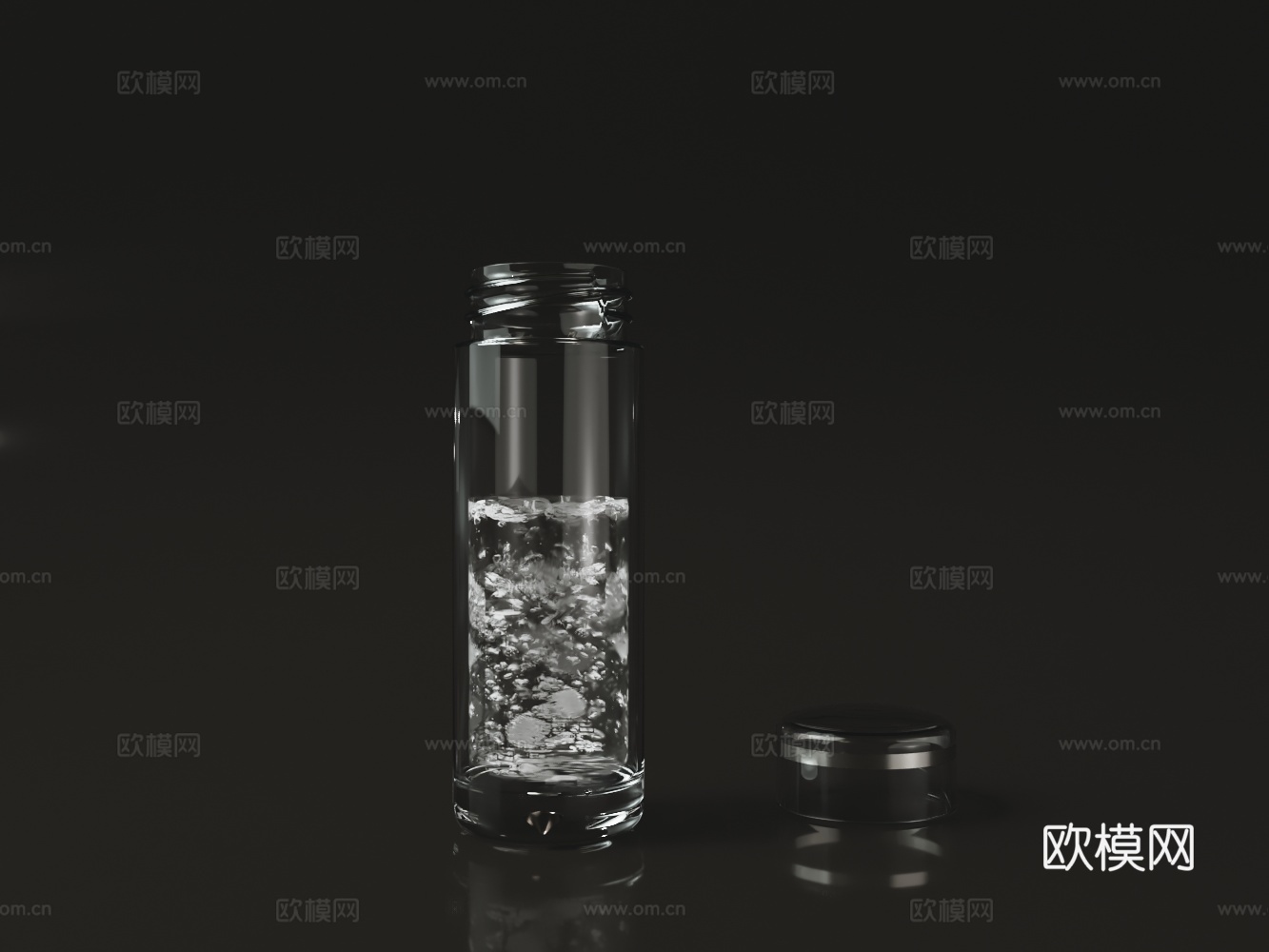 双层玻璃杯水杯隔热家用女茶杯透明杯3d模型