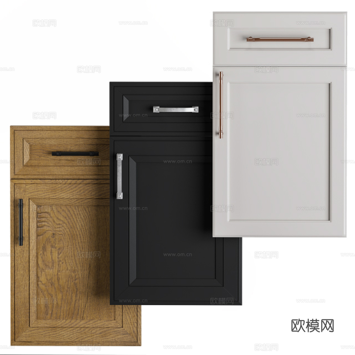 新中式柜门 门板3d模型