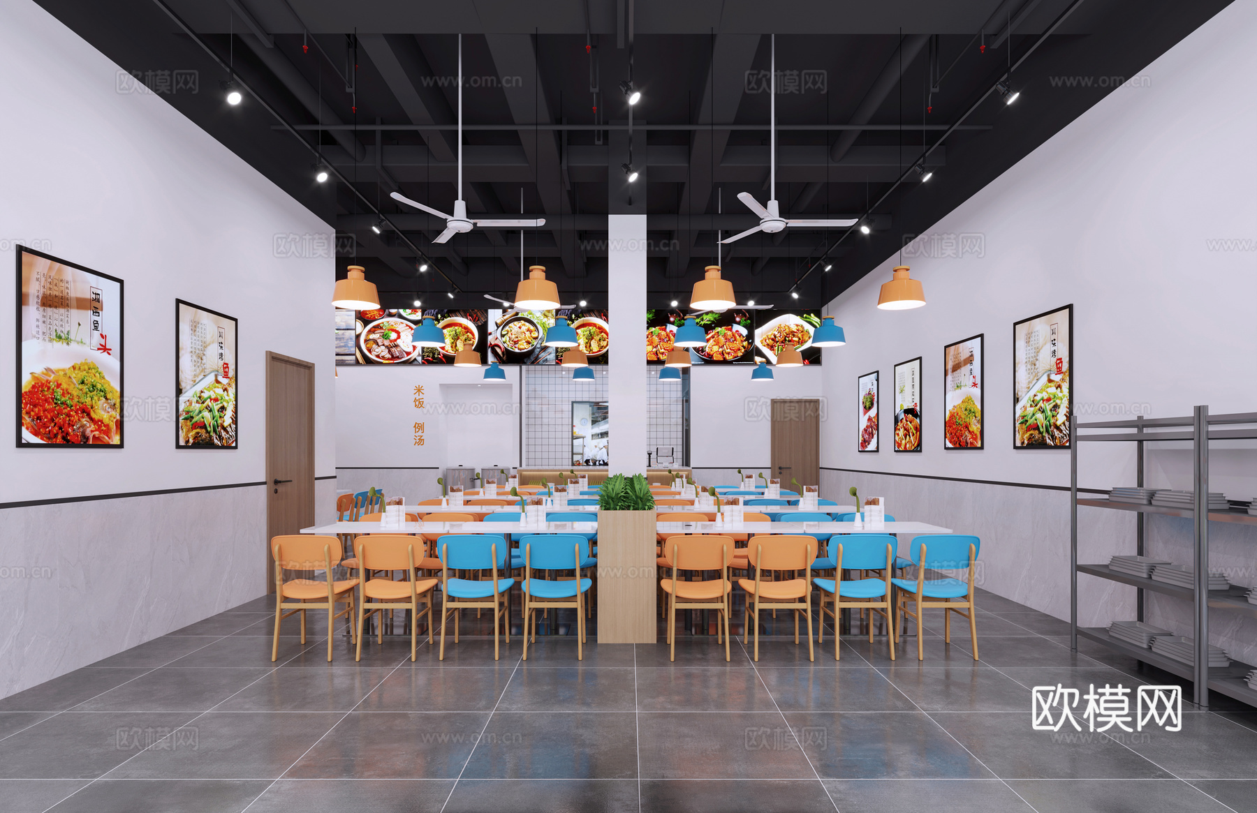 快餐店3d模型