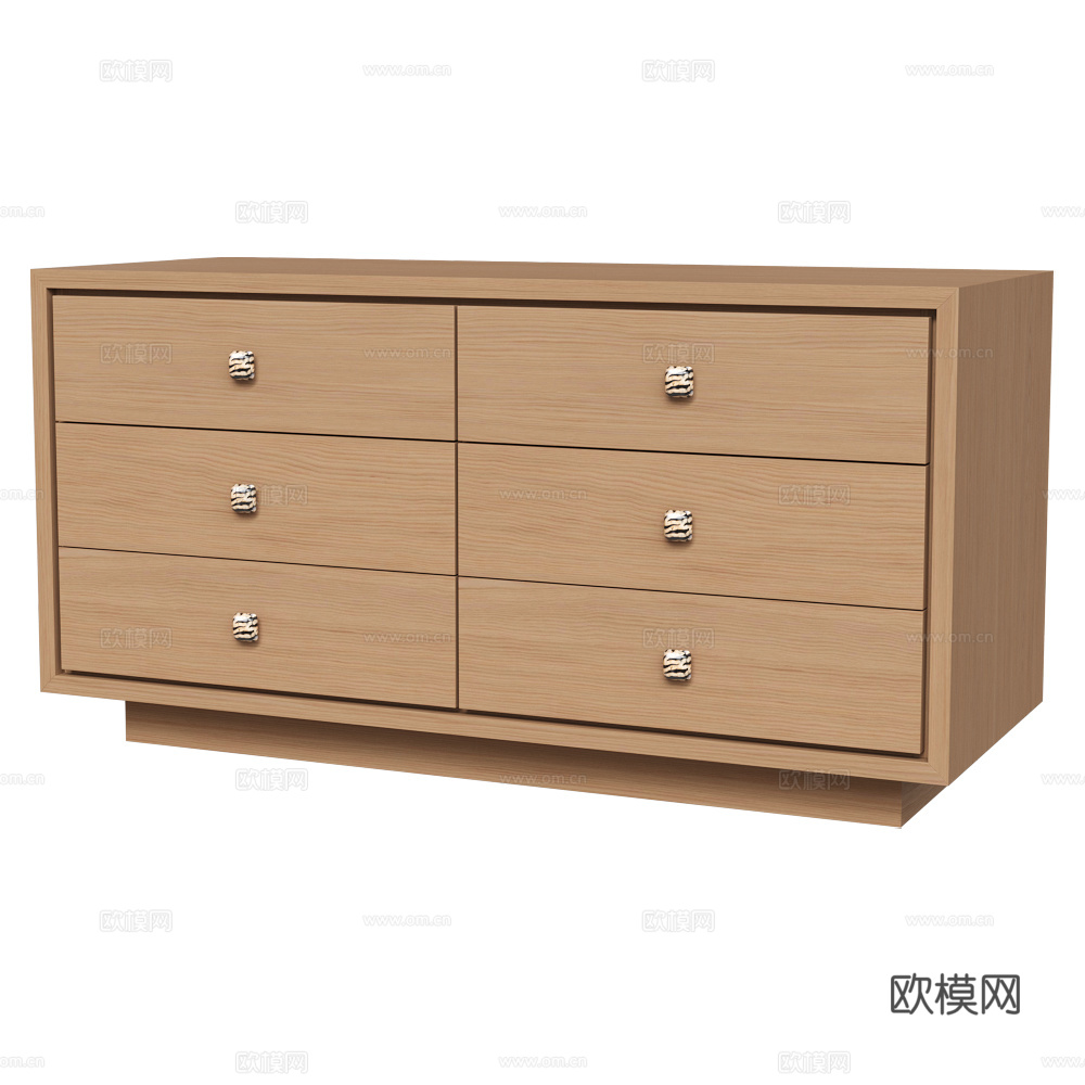 现代意式极简边柜 抽屉柜3d模型