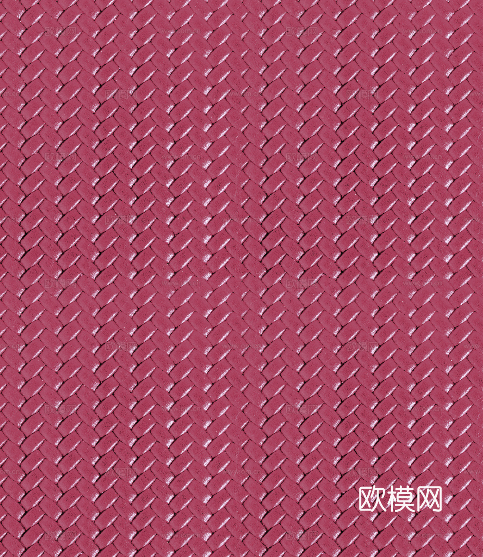 复古轻奢红色编织皮纹