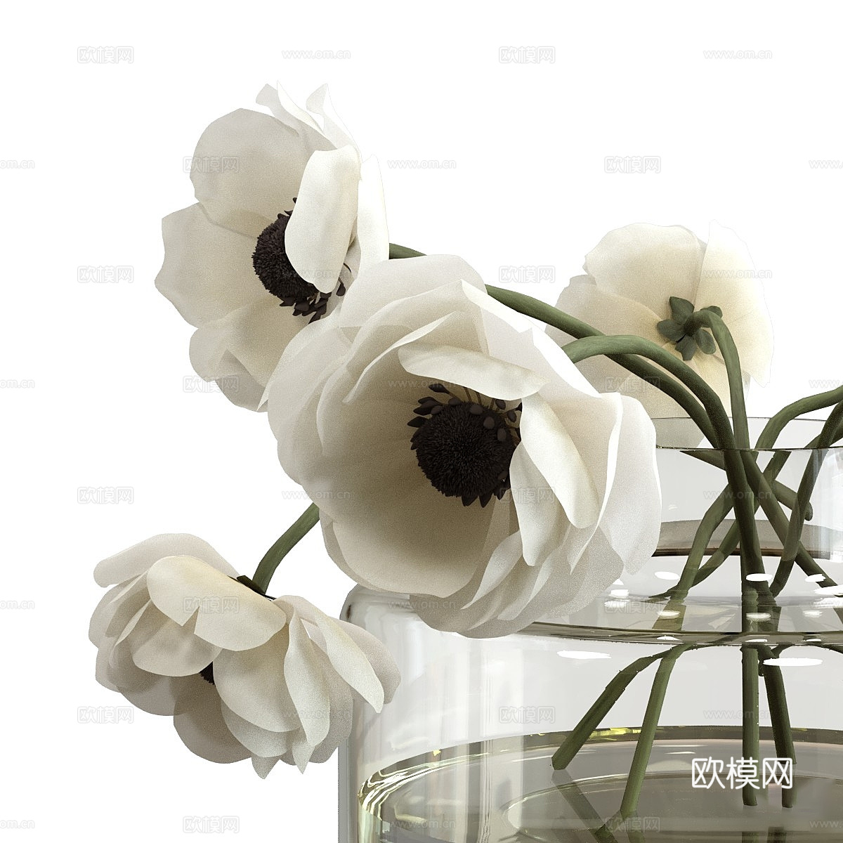 现代海葵花束3d模型