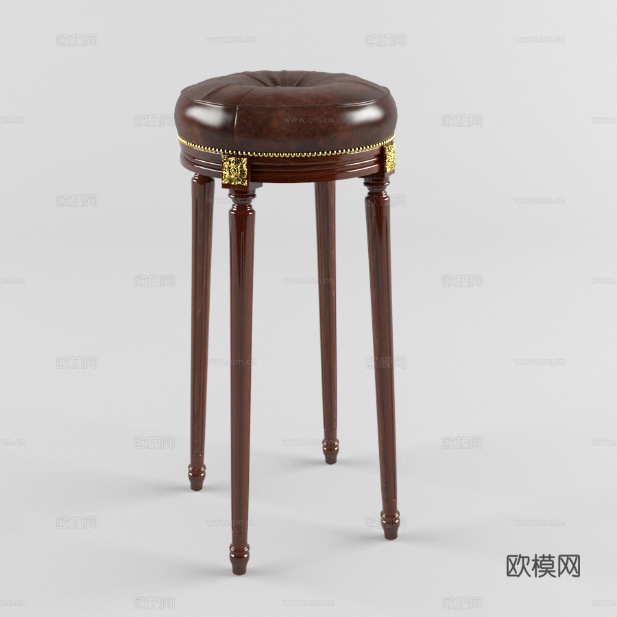 吧凳 美式吧凳3d模型