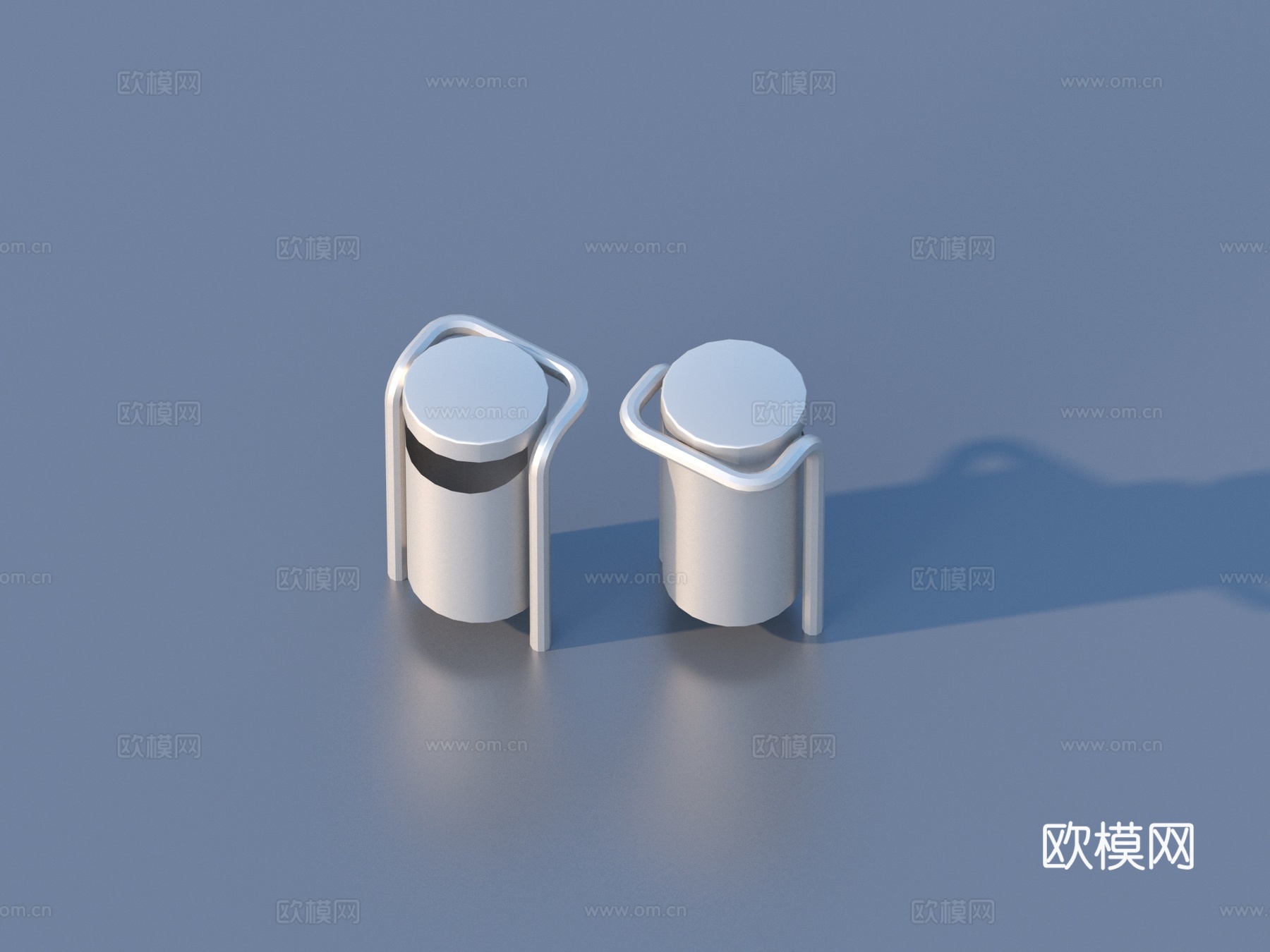 回收桶 垃圾桶 小品3d模型