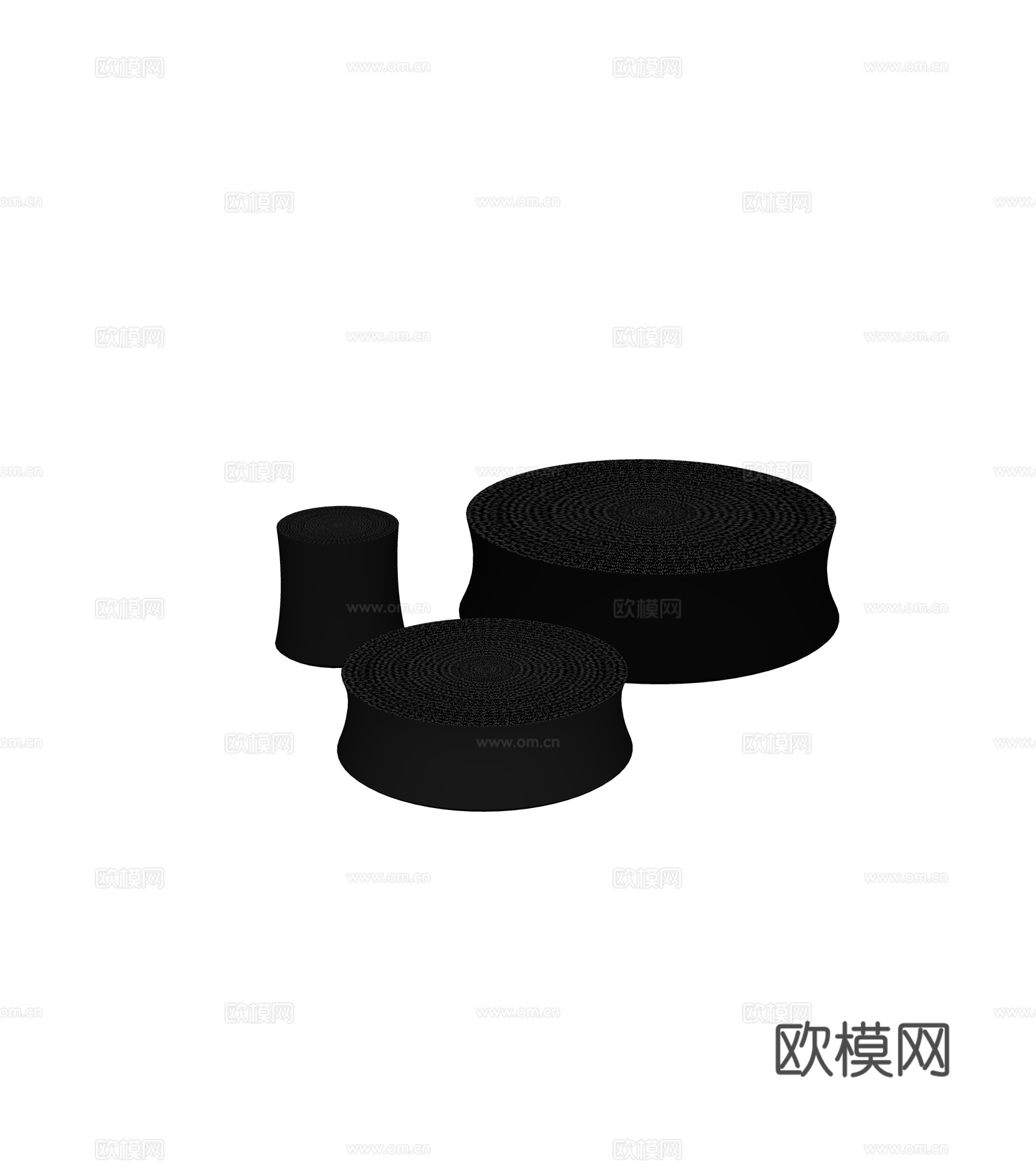中古风茶几组合su模型