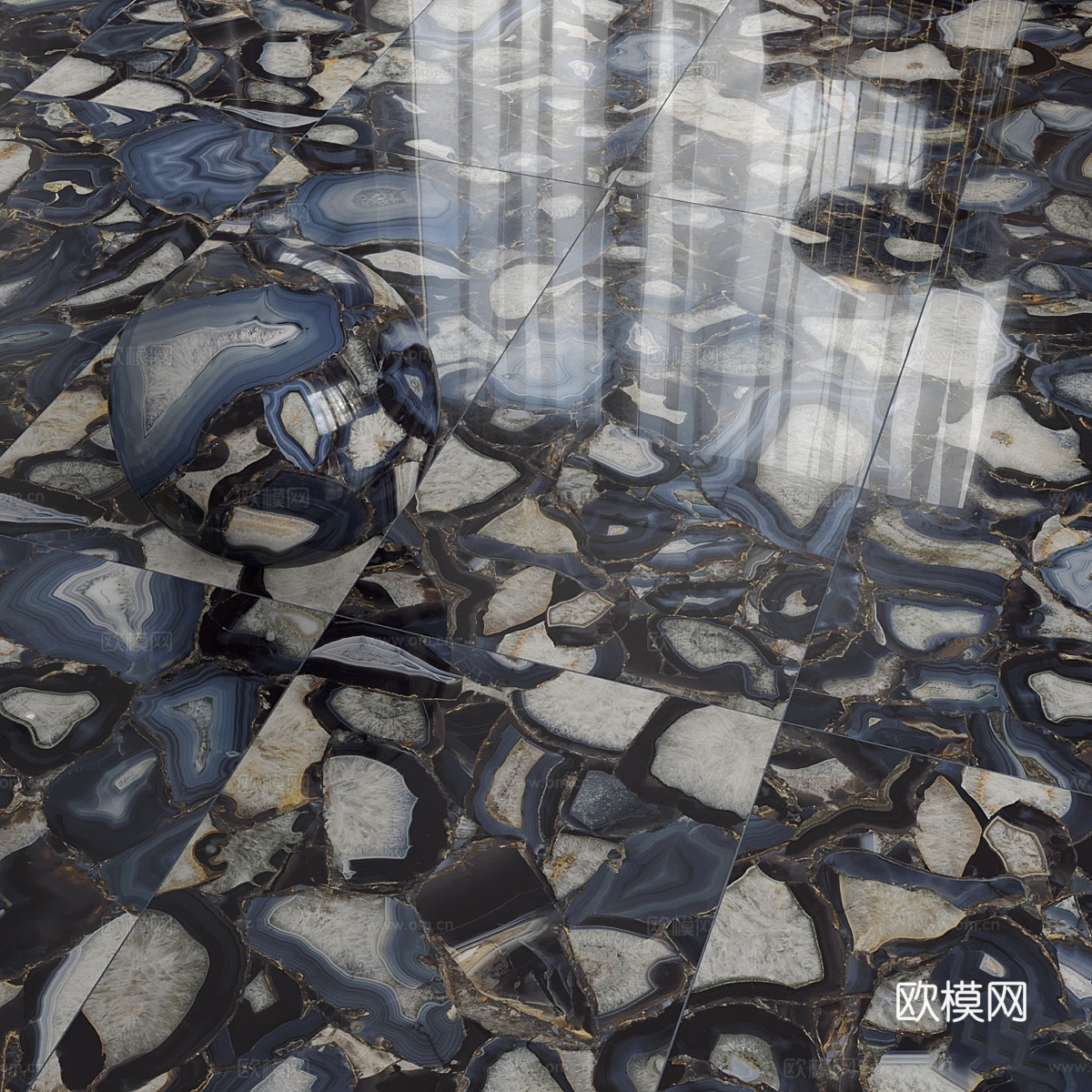 现代意式轻奢大理石 岩板 奢石3d模型