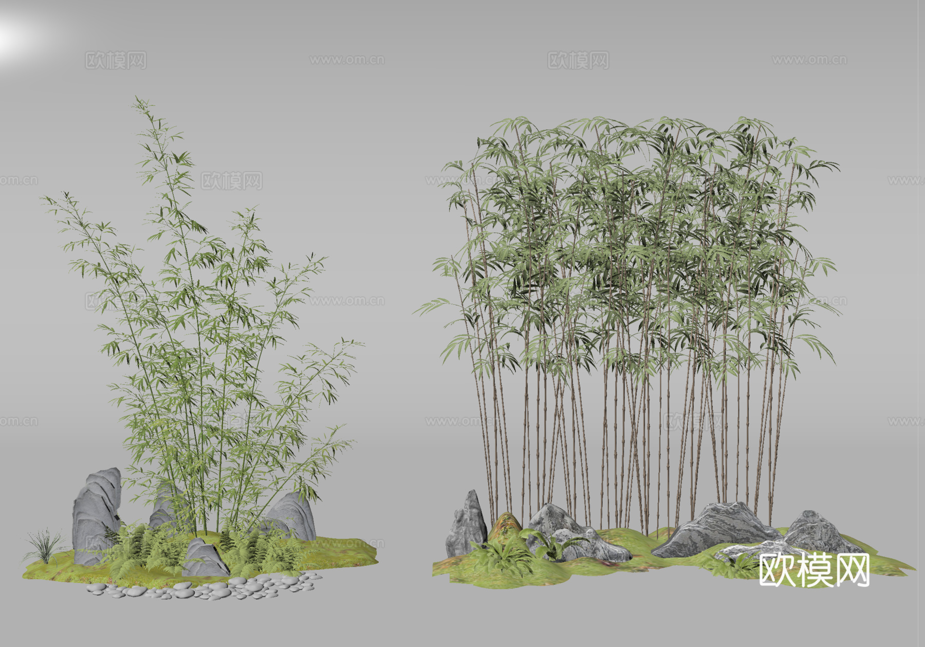 植物造景 竹子 竹林 庭院小品 景观小品su模型