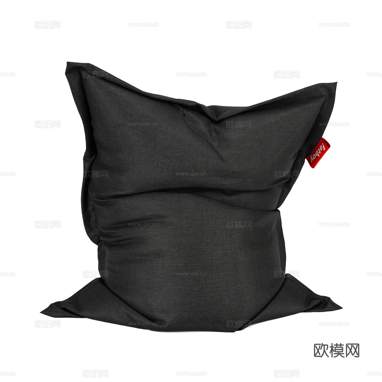 Fatboy 现代抱枕 北欧抱枕 黑色枕头 布艺抱枕3d模型