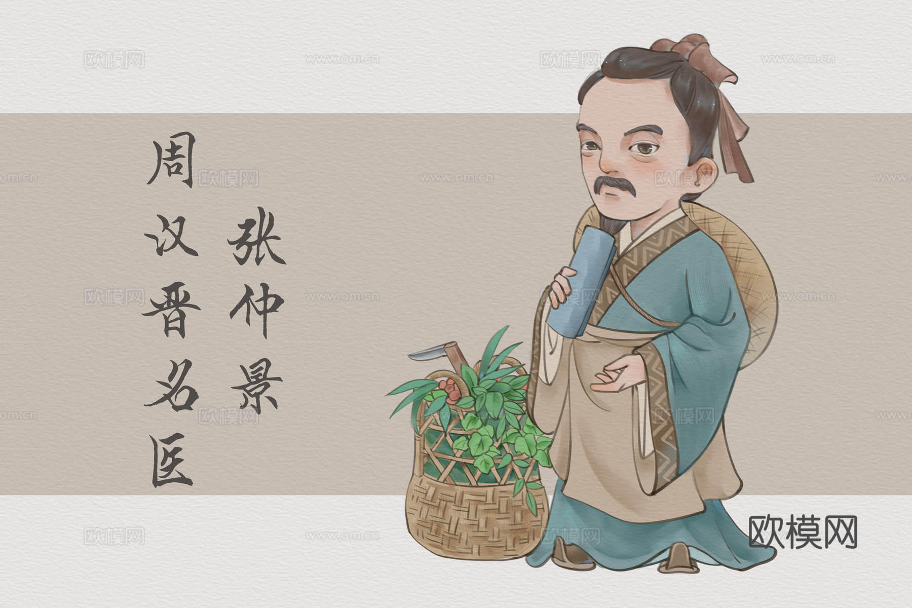 中医人物卡通版
