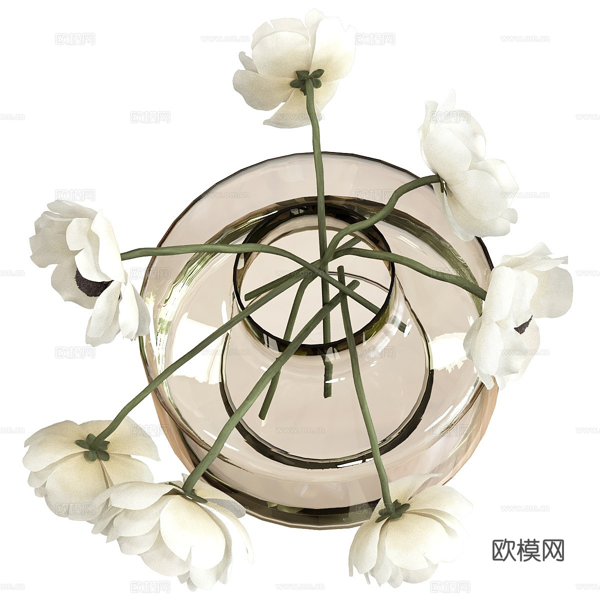 现代海葵花束3d模型