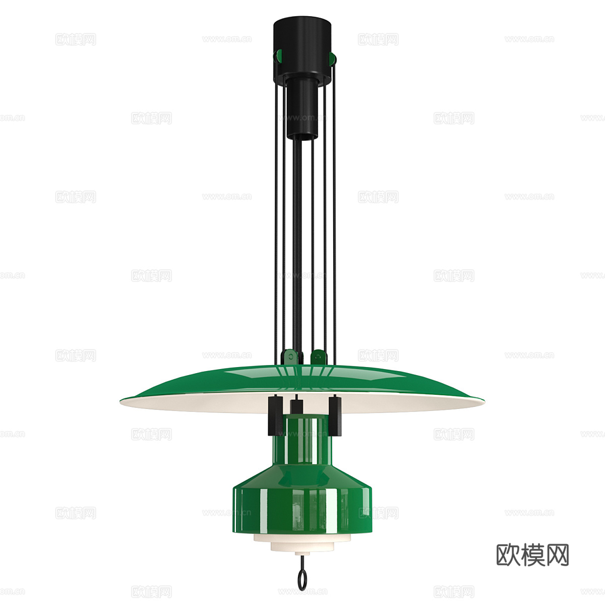 现代LED可调金属吊灯3d模型