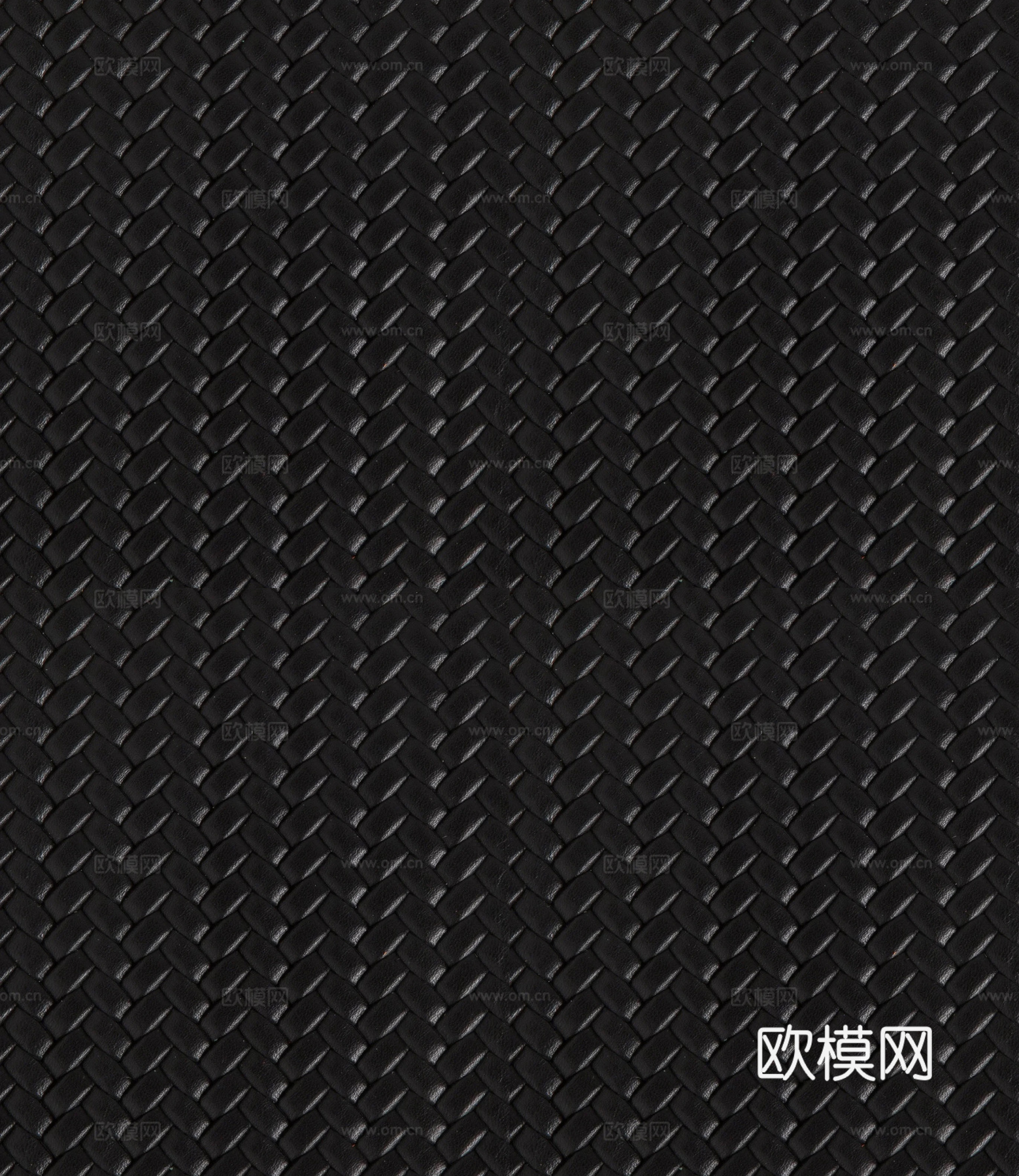 复古轻奢黑色编织皮纹