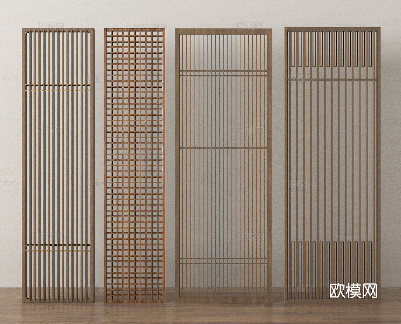 隔断 屏风su模型