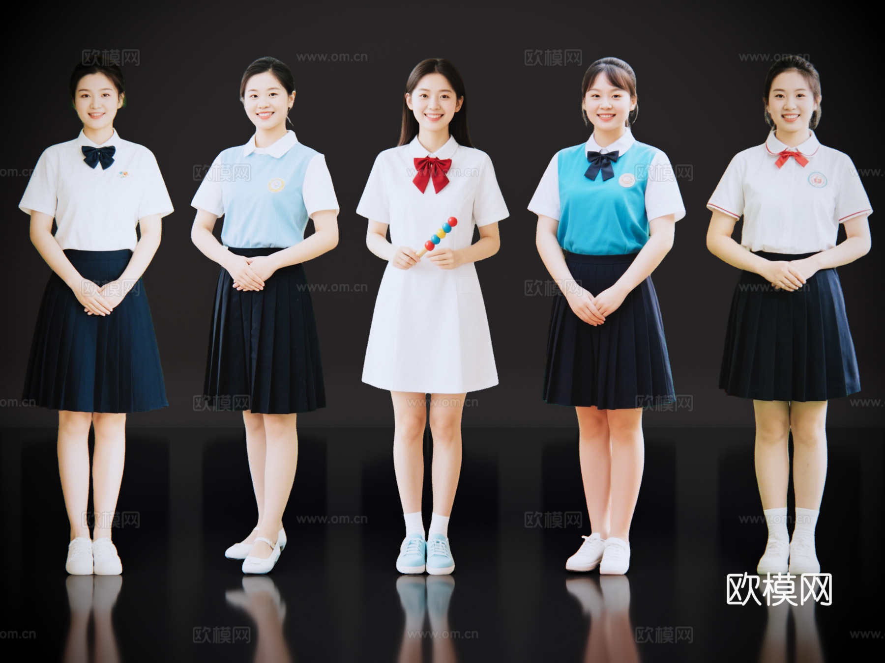 2D现代人物 幼师 幼儿园老师 幼儿园教师 儿童教师su模型