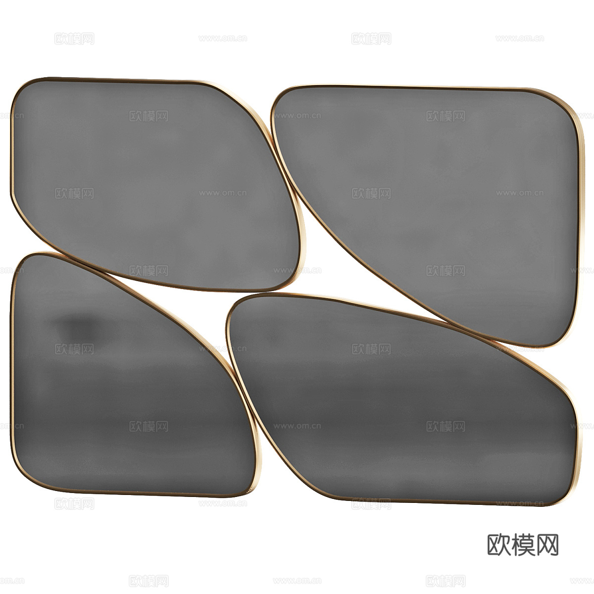 现代轻奢极简装饰镜子3d模型
