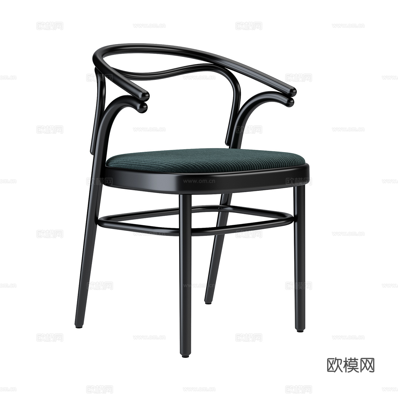 Beaulieu 复古单椅 中古风单椅 餐椅 扶手椅 茶椅3d模型
