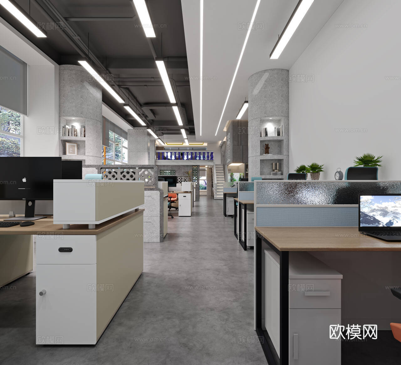 办公区 办公室3d模型