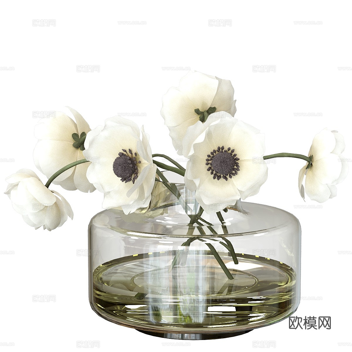 现代海葵花束3d模型