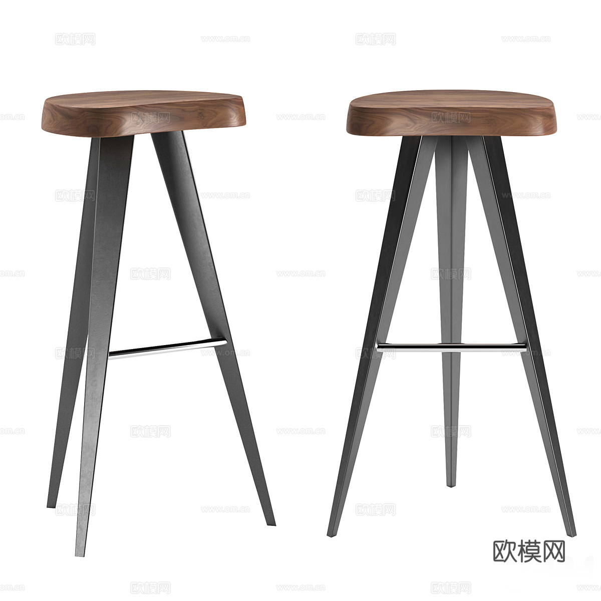 现代意式吧台凳3d模型