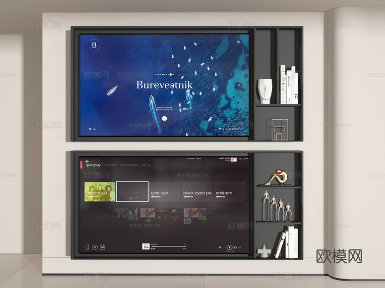 電視柜3d模型下載