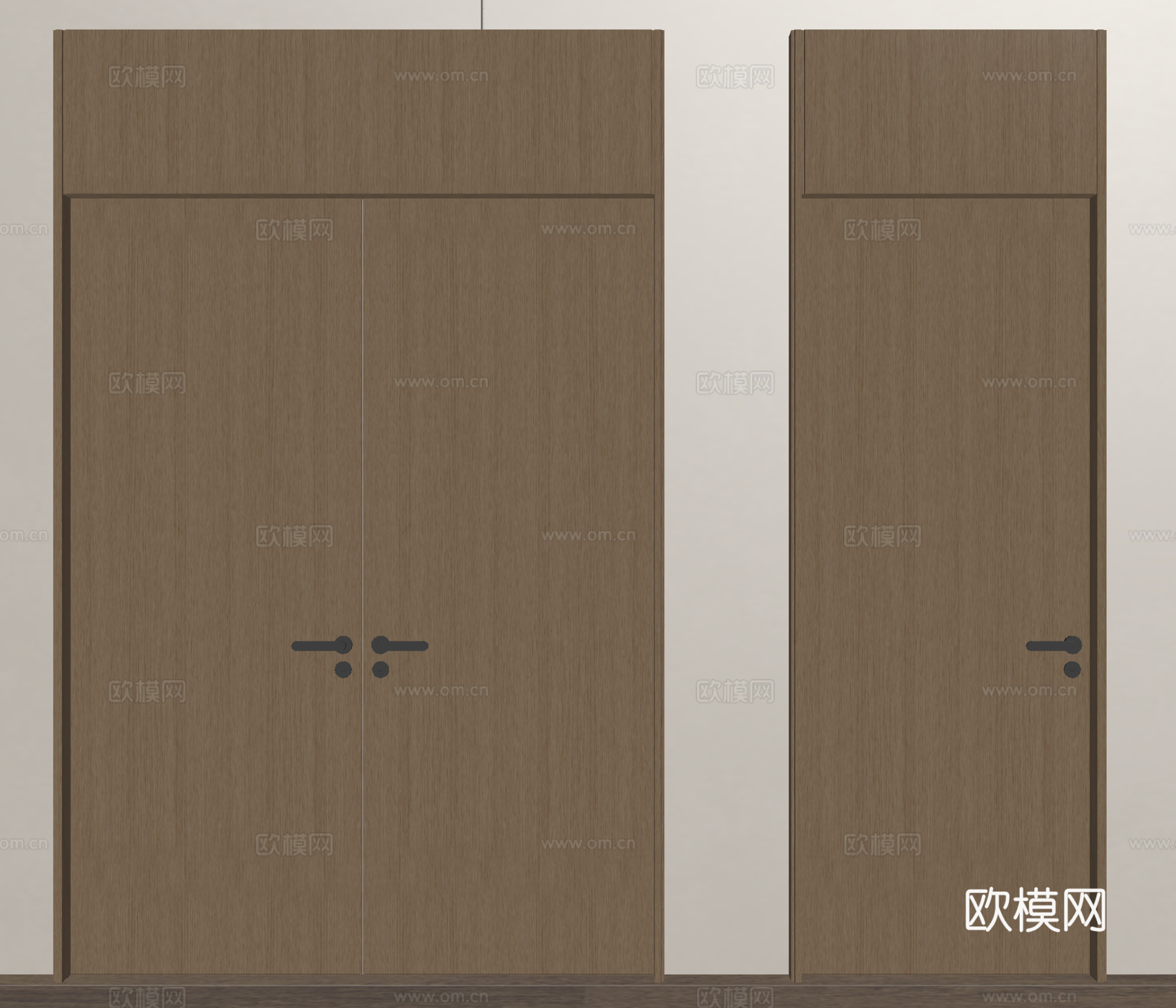 通顶门 单开门 双开门su模型