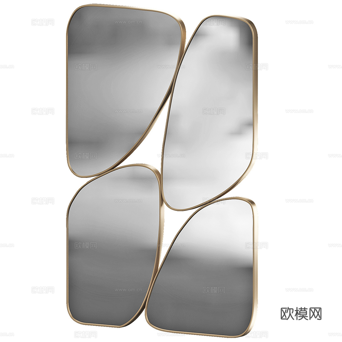 现代轻奢极简装饰镜子3d模型