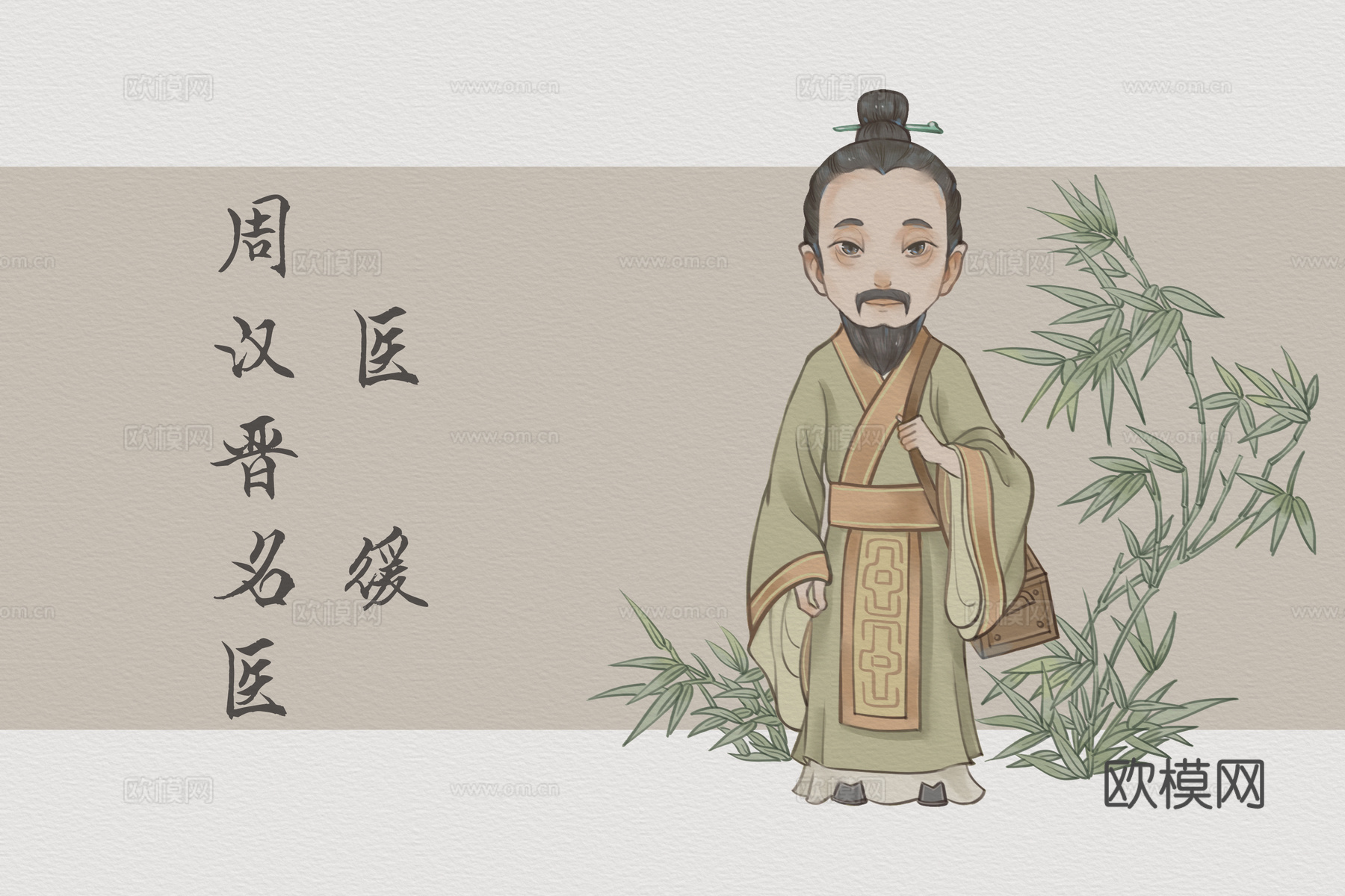 中医人物卡通版