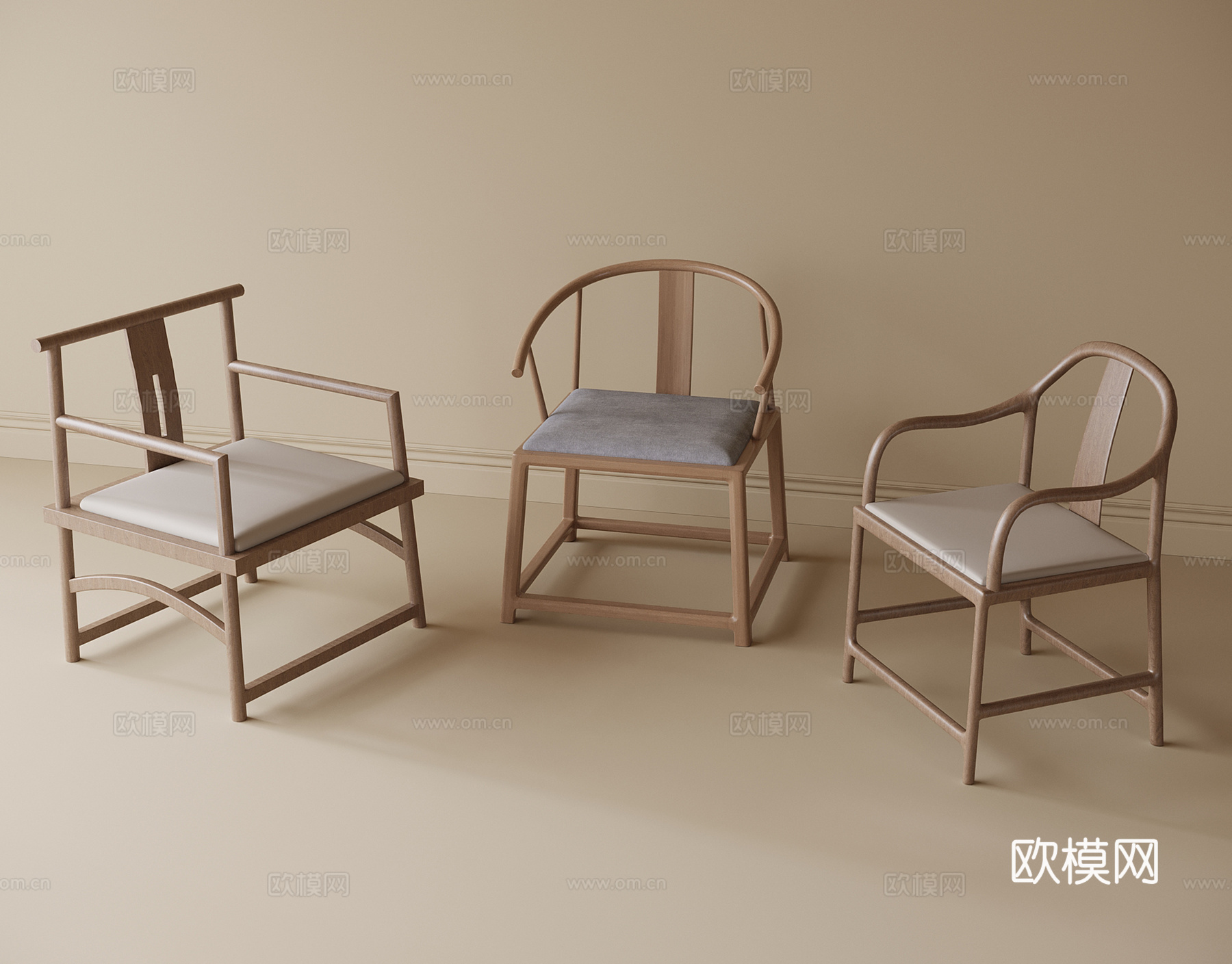 现代茶椅 休闲椅 餐椅 茶椅 书椅3d模型
