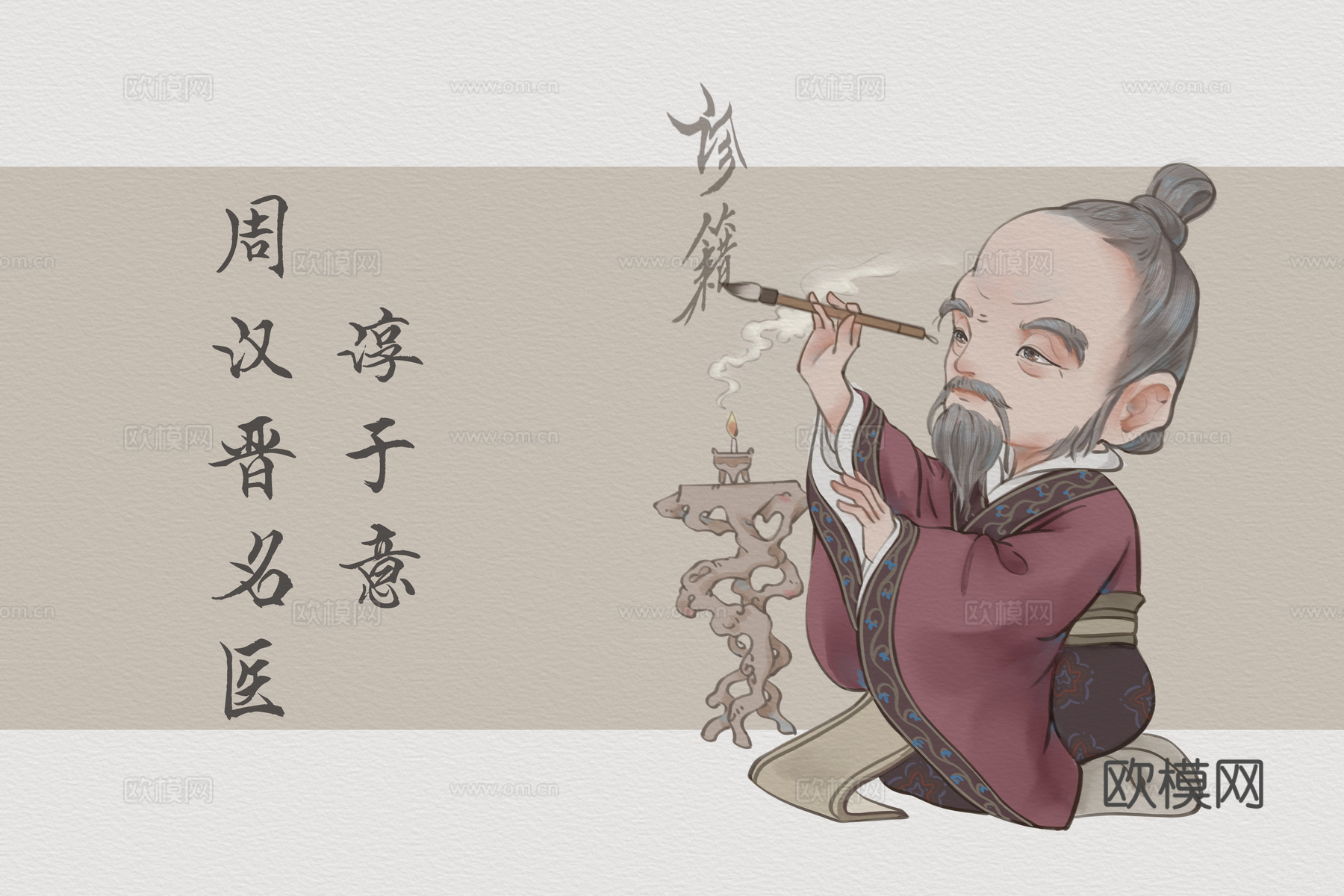 中医人物卡通版