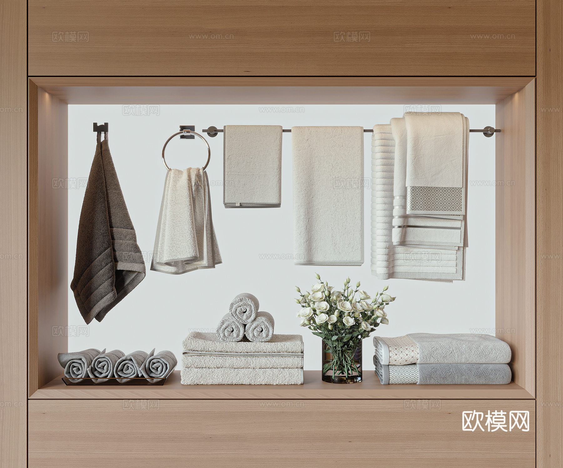 现代毛巾3d模型