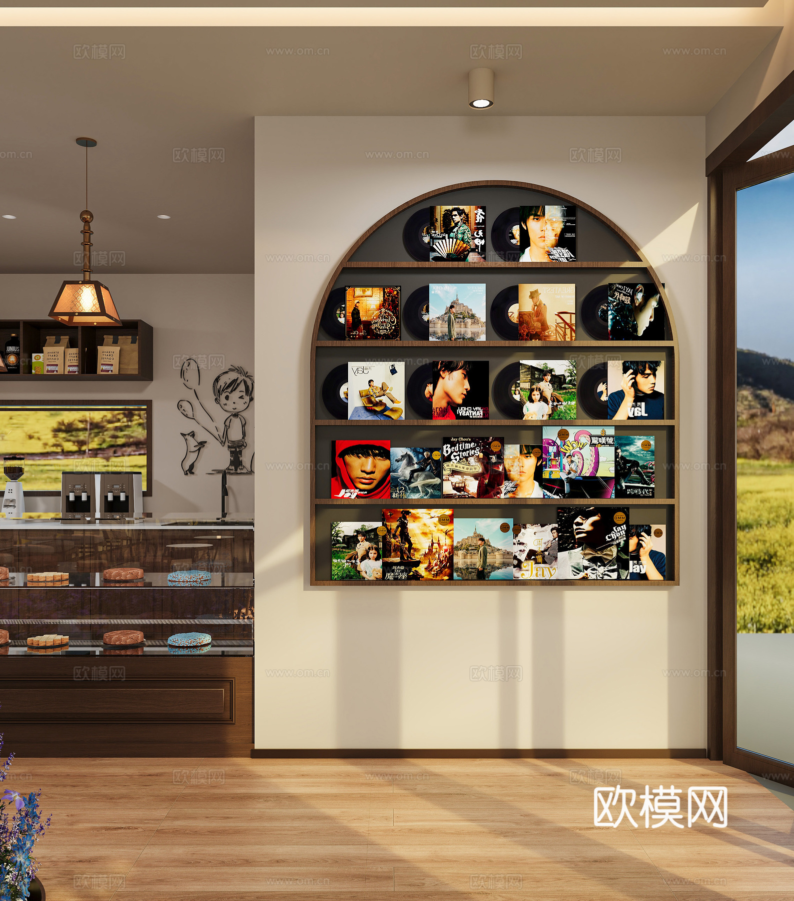中古风咖啡店3d模型