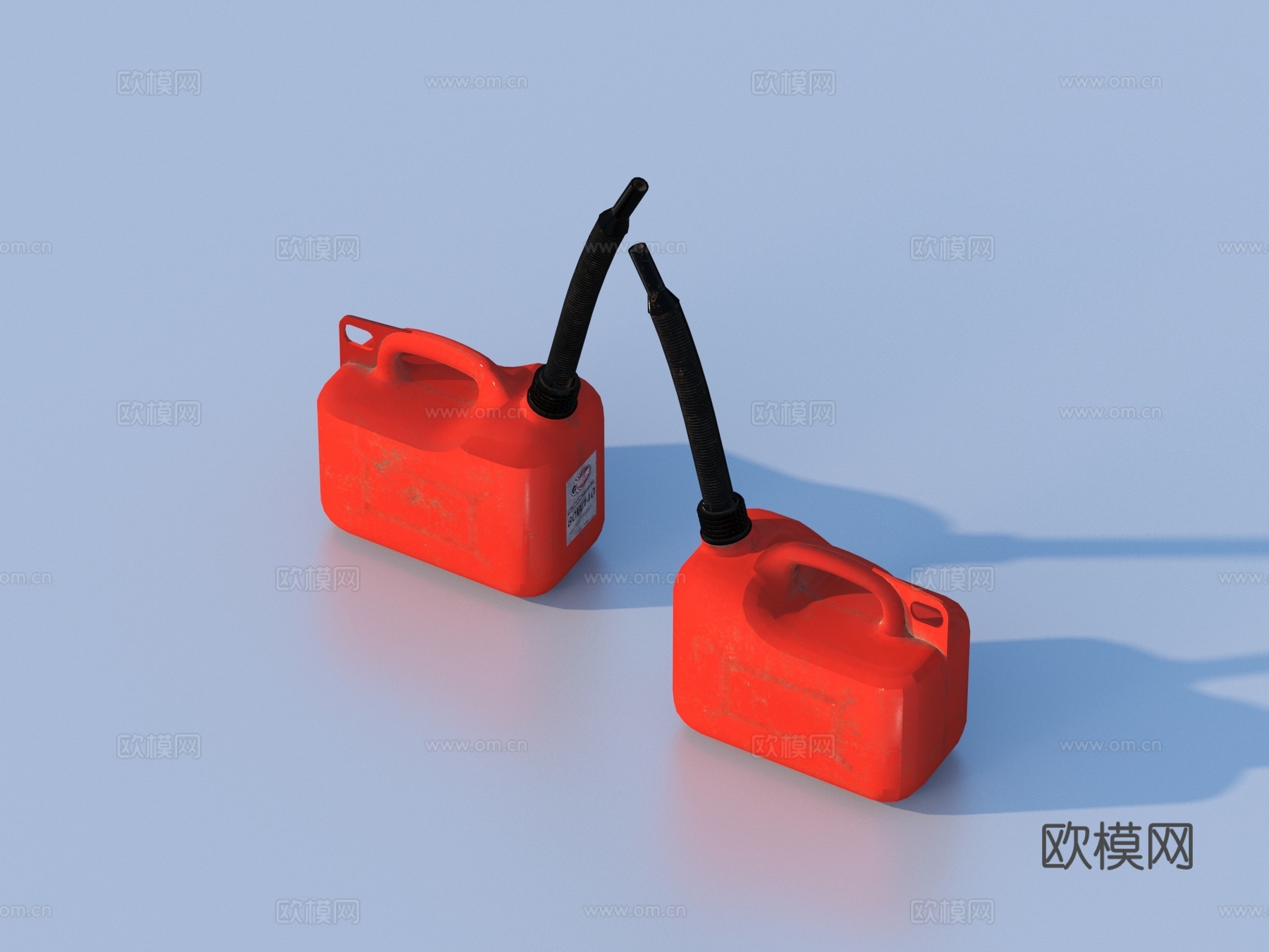 汽油桶 加油3d模型