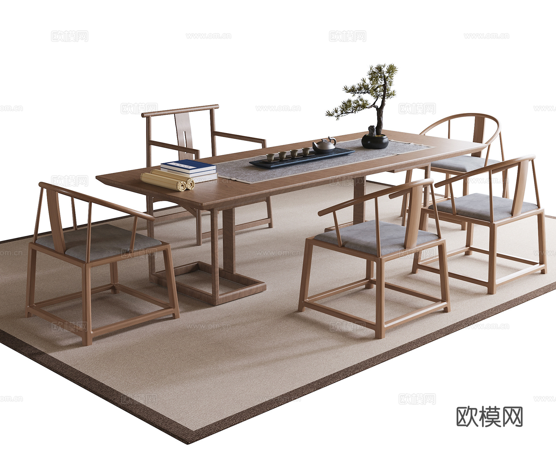 现代茶桌椅 茶椅 茶桌3d模型