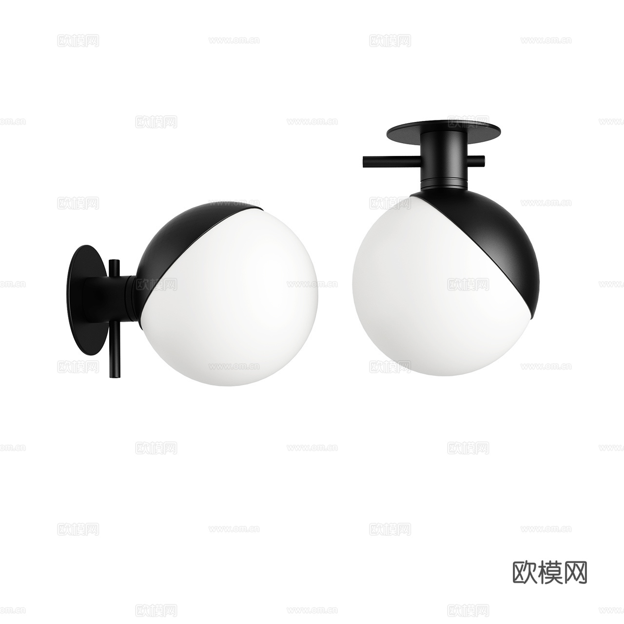 Grupa 极简壁灯 金属壁灯 球形壁灯 玻璃壁灯 现代壁灯3d模型