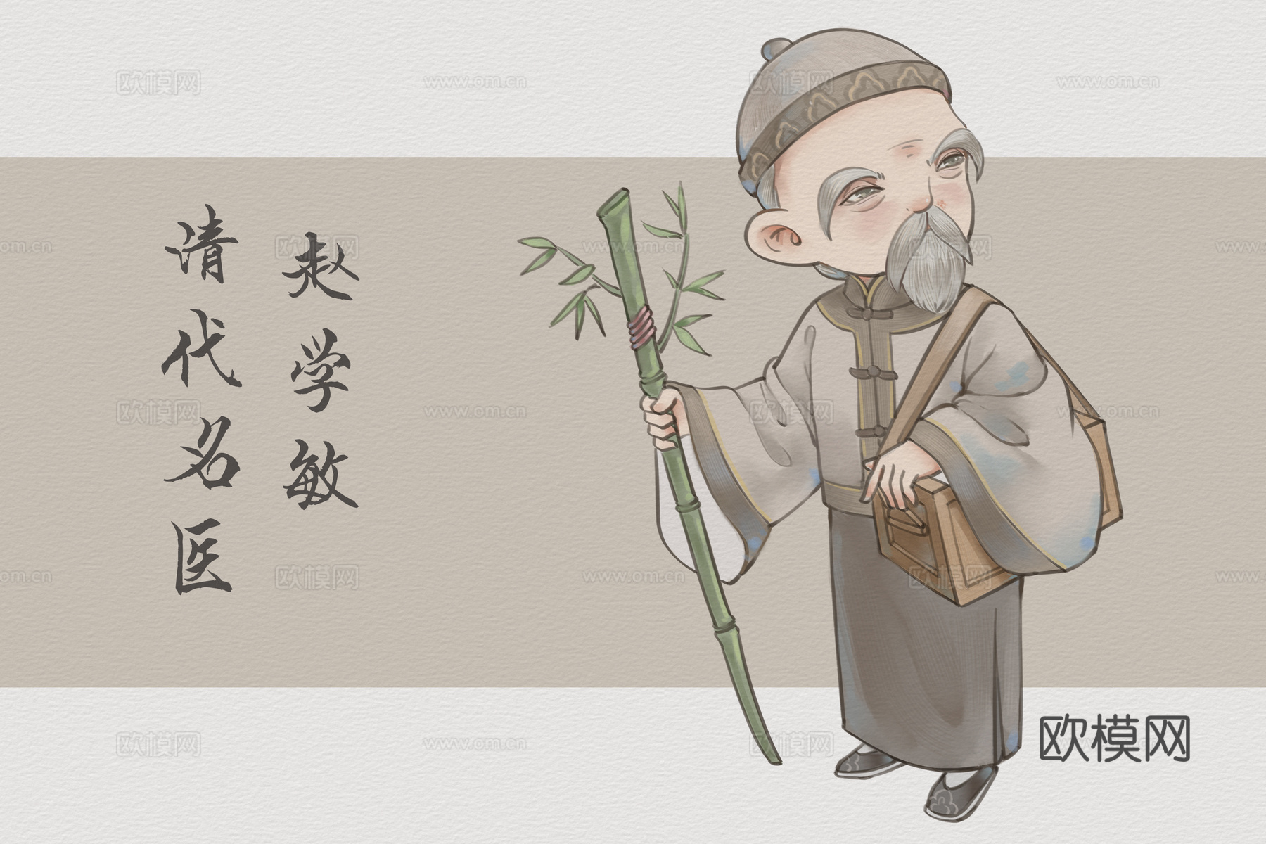中医人物卡通版