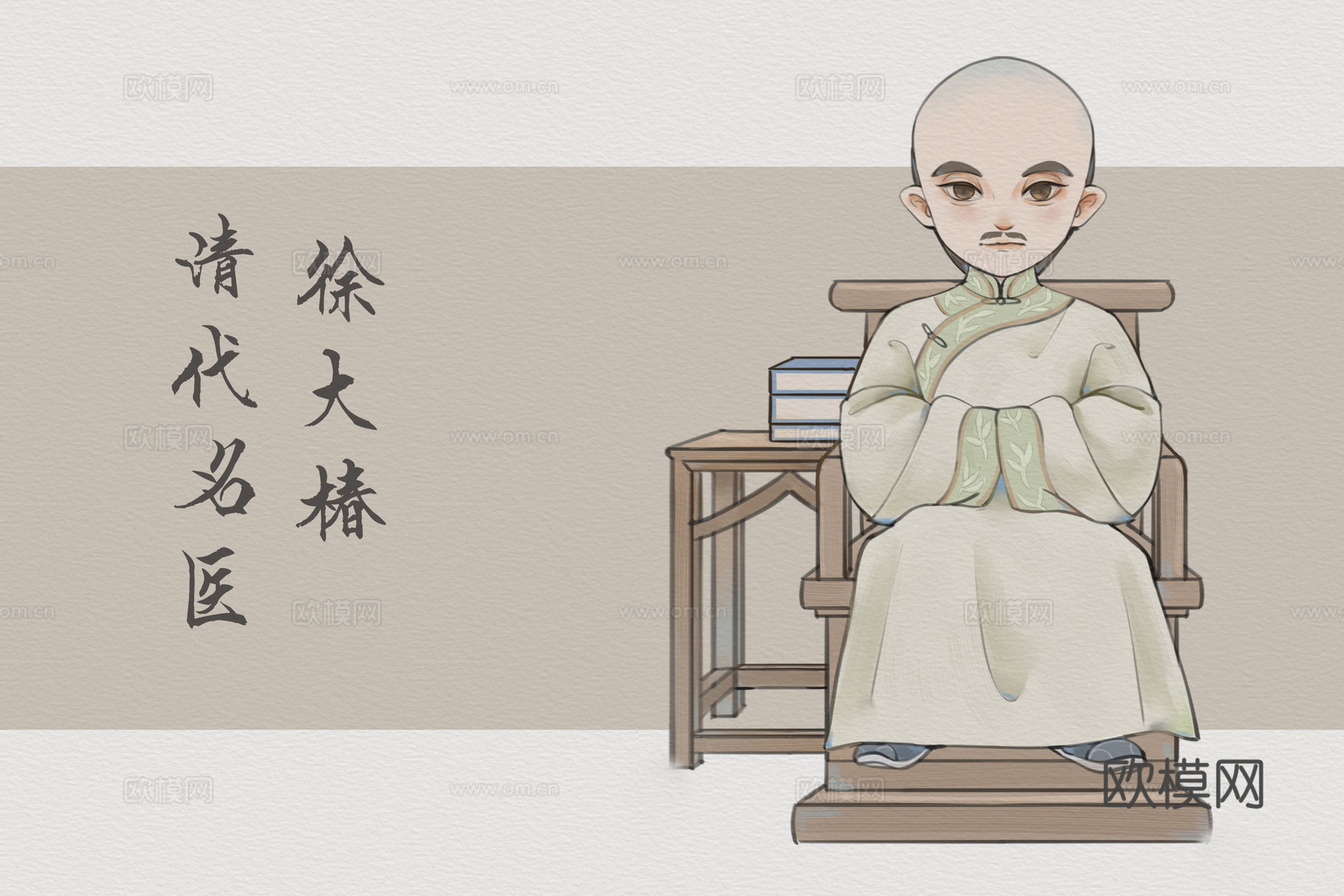 中医人物卡通版