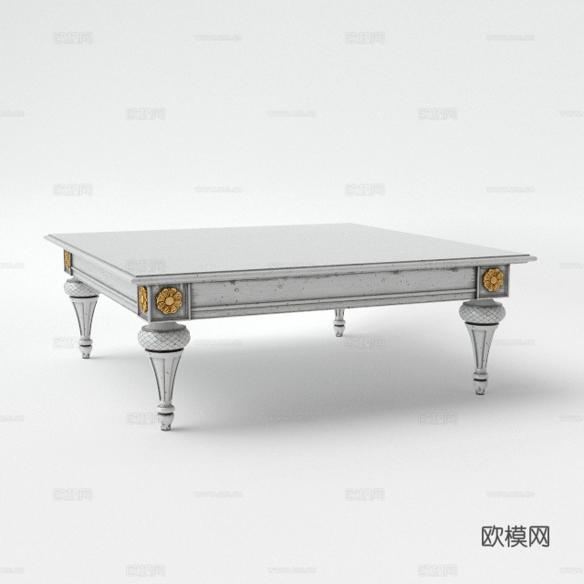 简欧茶几 茶几3d模型