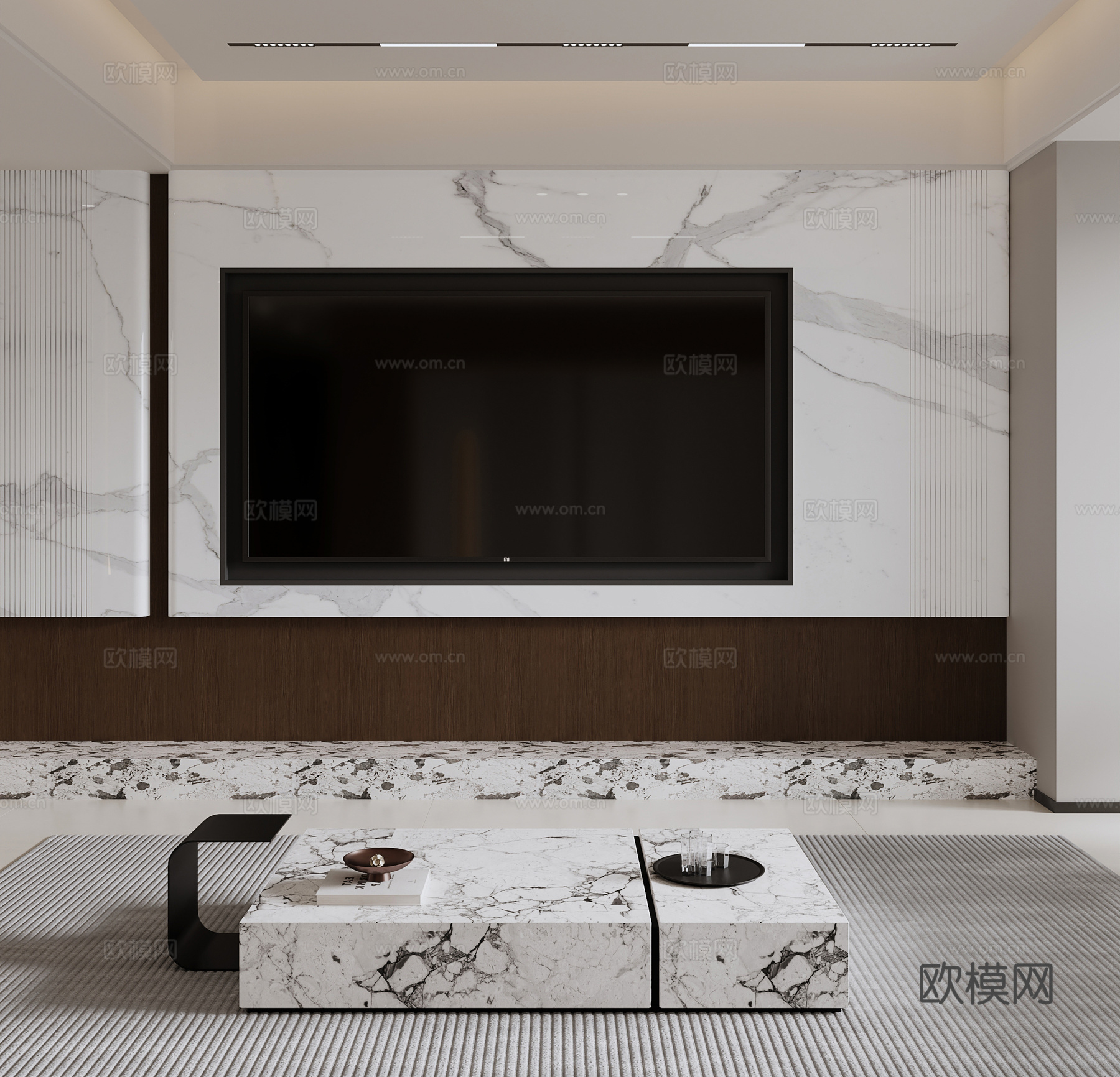 意式轻奢客餐厅3d模型