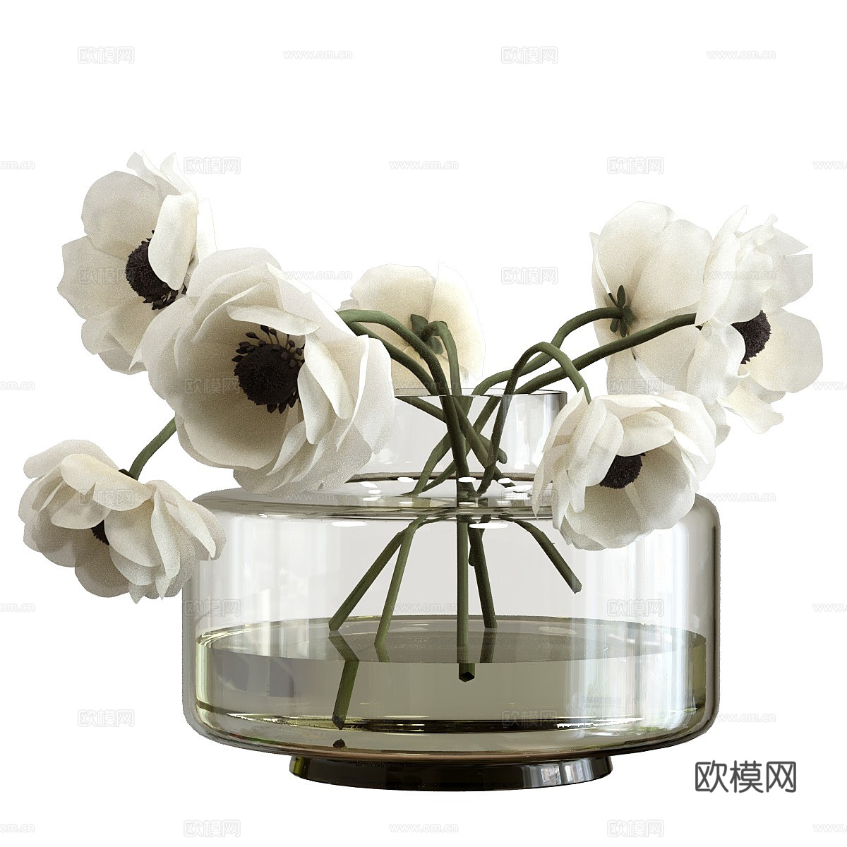 现代海葵花束3d模型