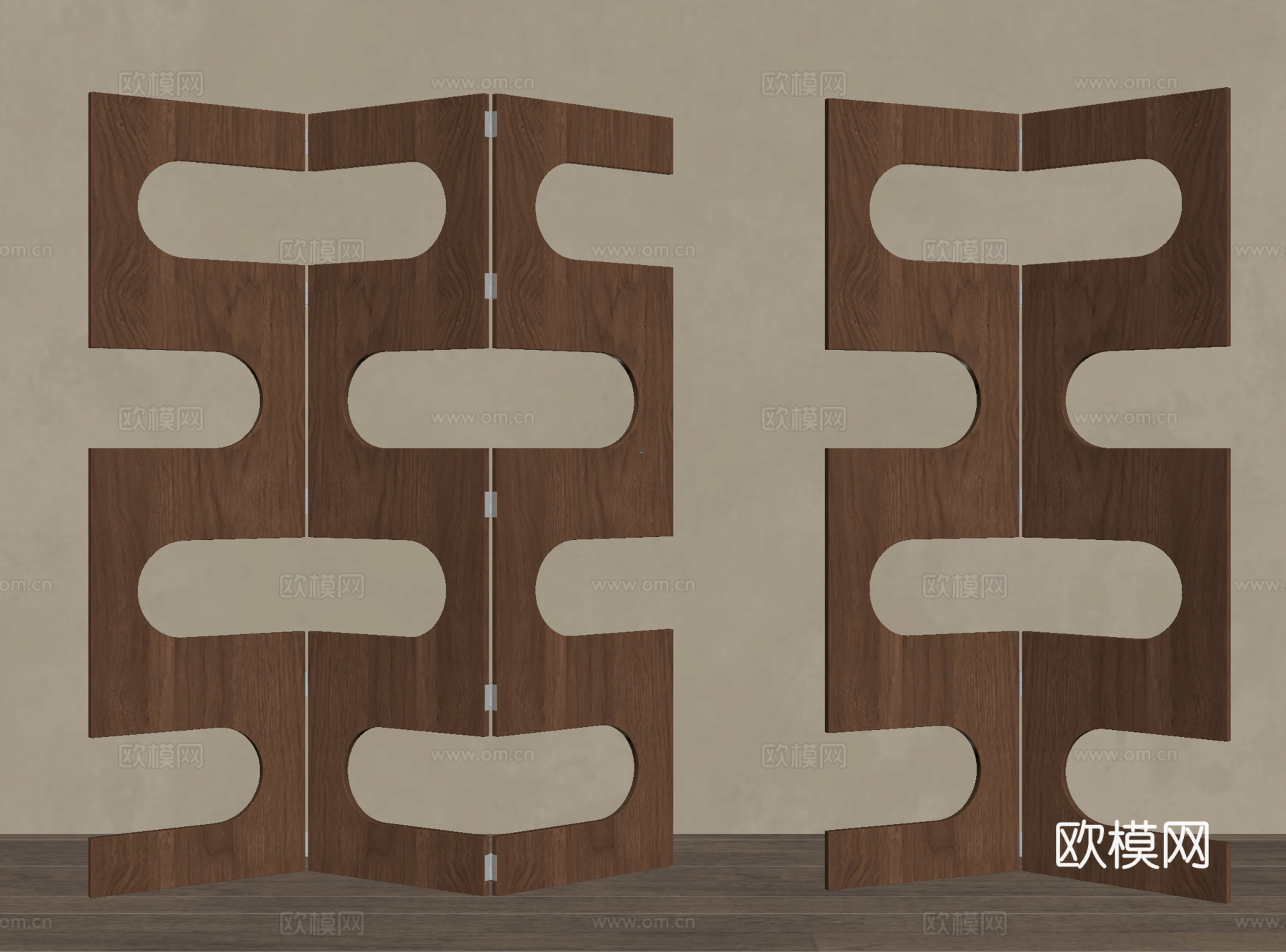 屏风 隔断su模型下载（渲染图2）