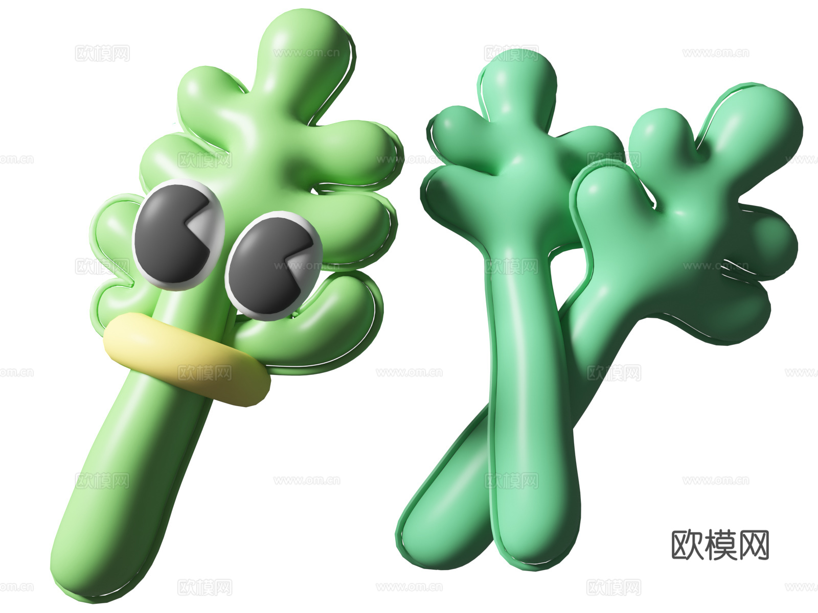 端午节 艾草 包装饰元素3d模型