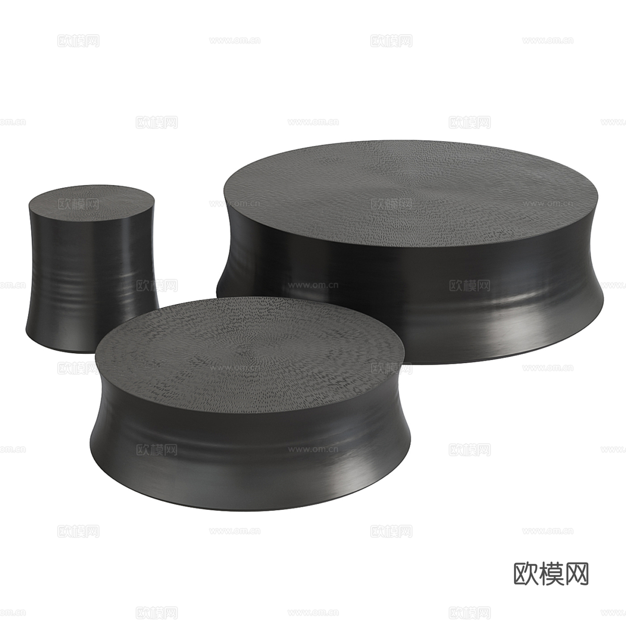 中古风茶几组合su模型